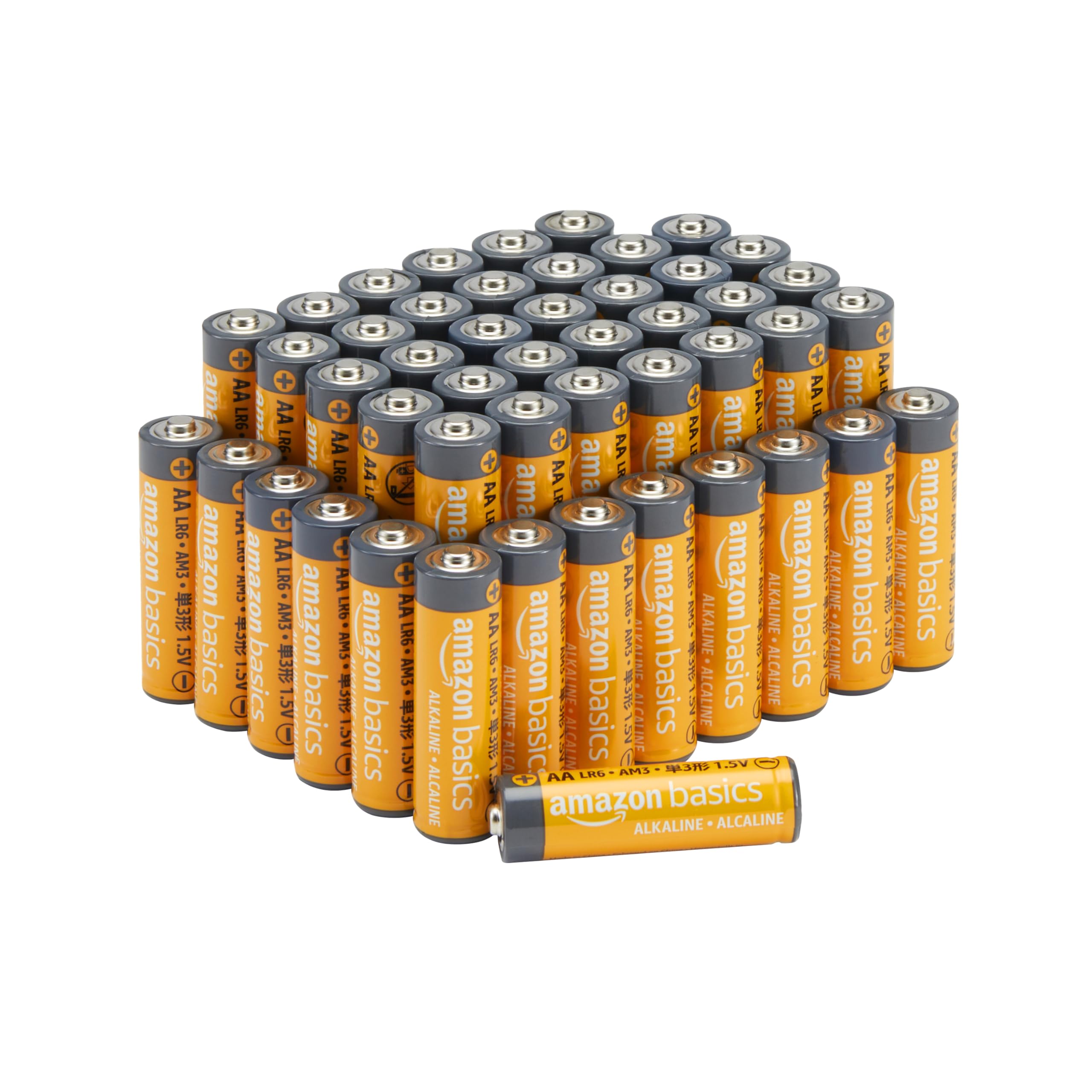 Amazon Basics batterie alcaline AA 1,5V confezione da 48 lunga durata
