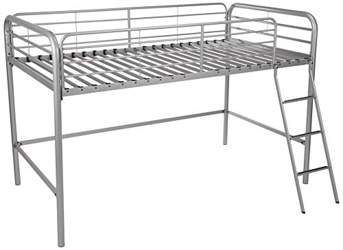 AmazonBasics Letto a Soppalco Singolo Metallo Argento