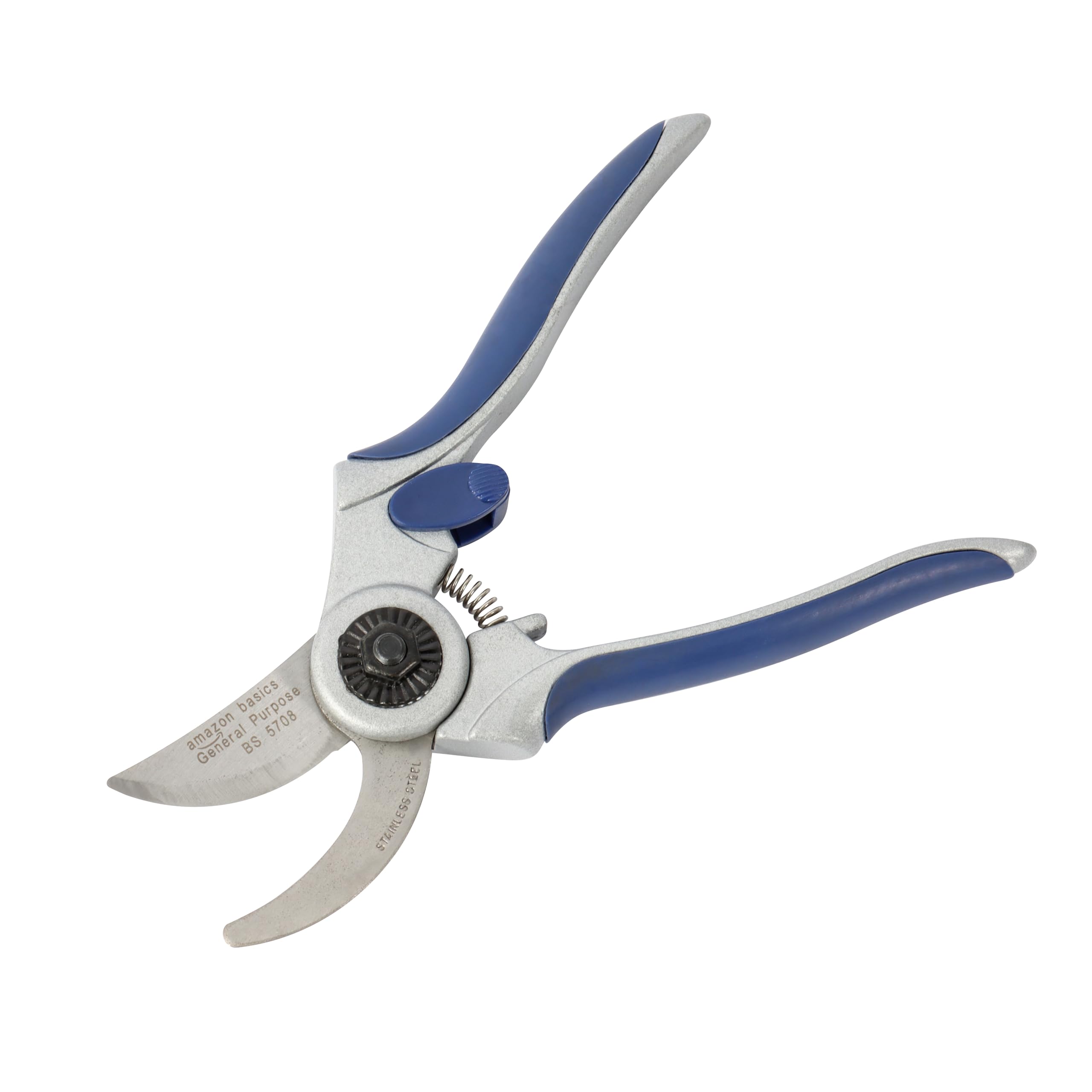 Amazon Basics forbici potatura bypass 17,8 cm blu acciaio