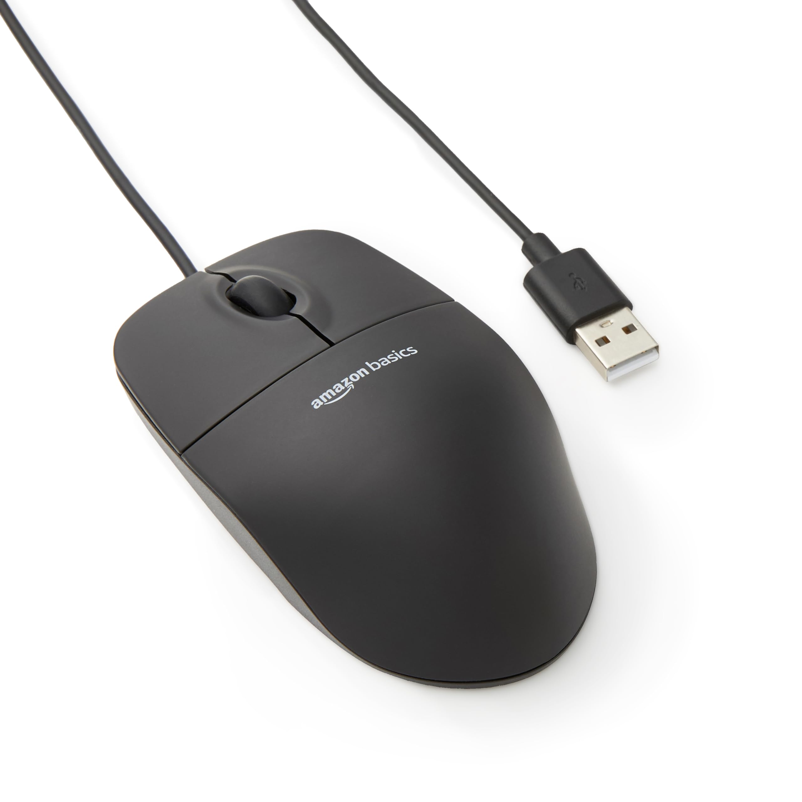AmazonBasics Mouse Ottico USB Nero Confezione da 1 1000 dpi