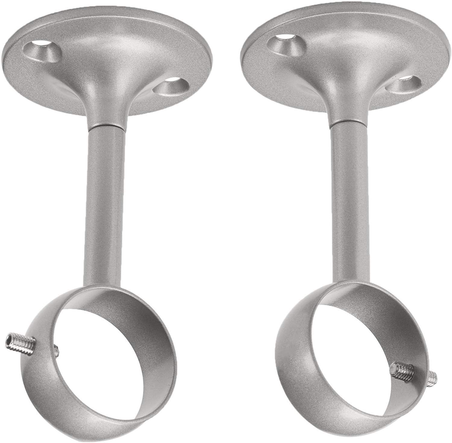 Amazon Basics Staffe Soffitto Nichel per Tende 2 Pezzi