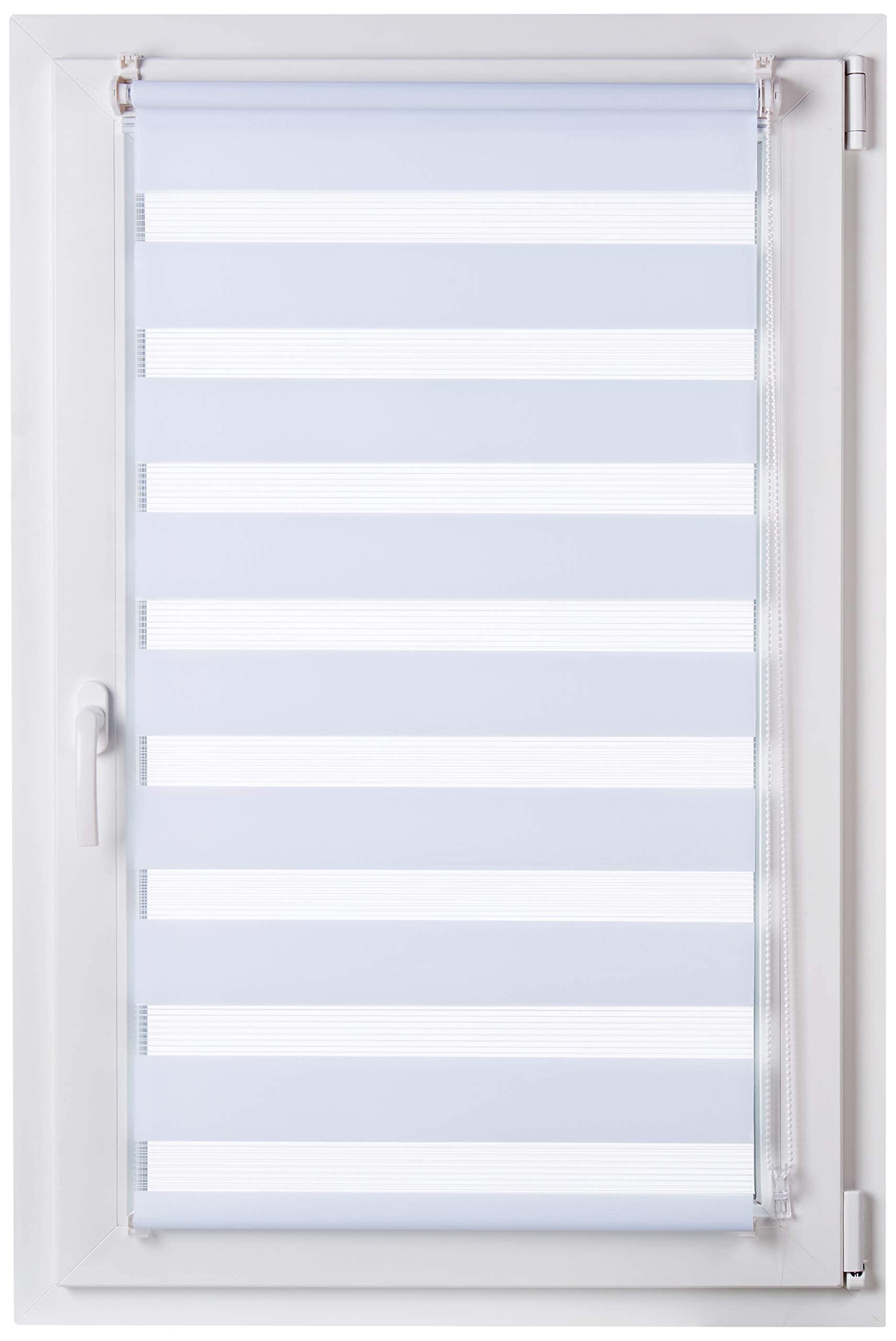 Amazon Basics Tenda a Rullo 66x150 cm Bianca Zebra