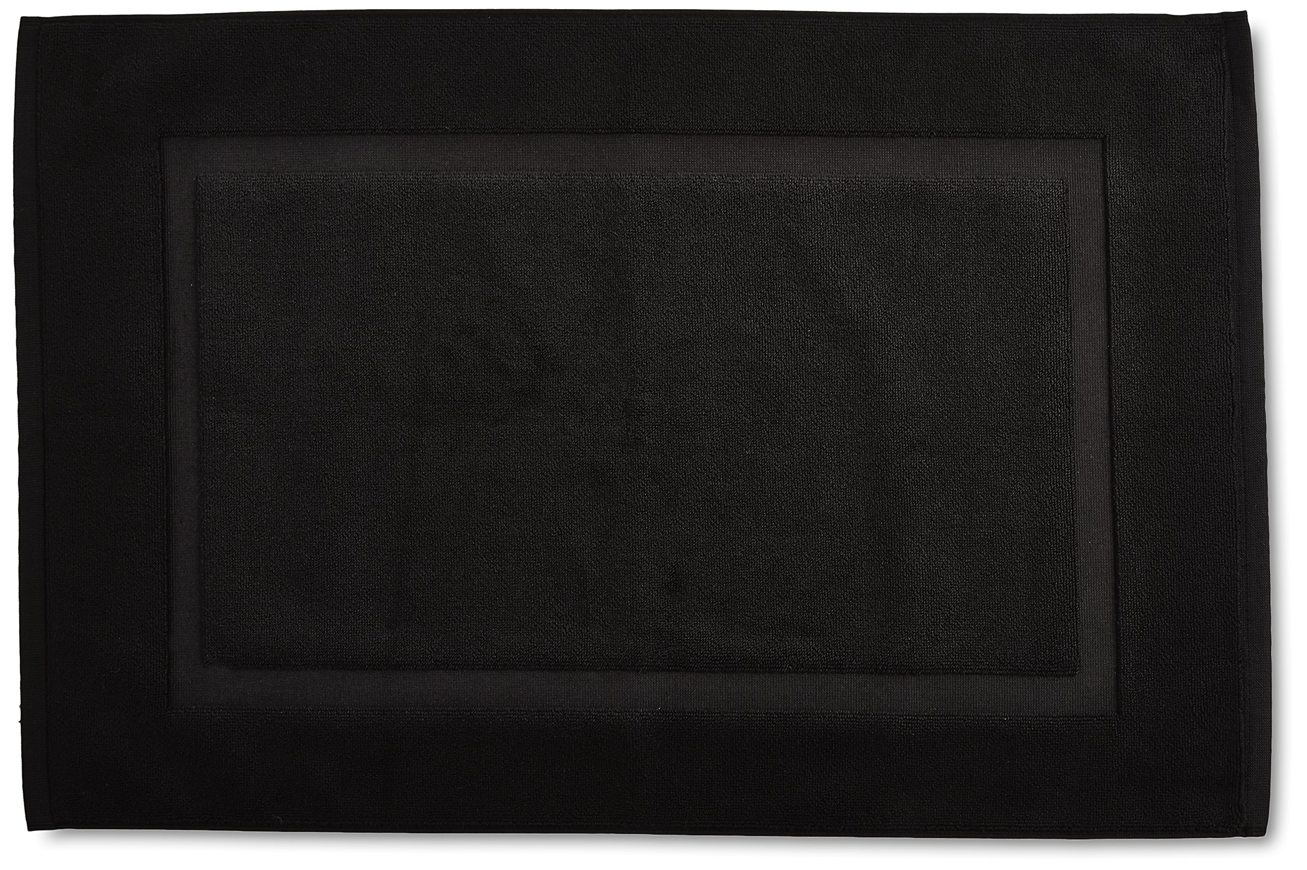 AmazonBasics Tappetino Bagno 51x79 cm Nero in Cotone