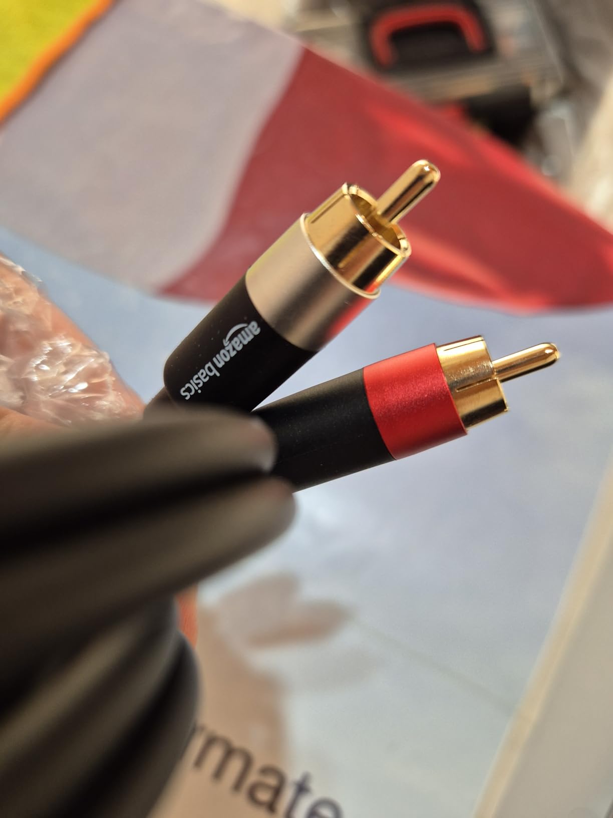 AmazonBasics Cavo Audio RCA 2 Maschi 1,22 m Placcato Oro