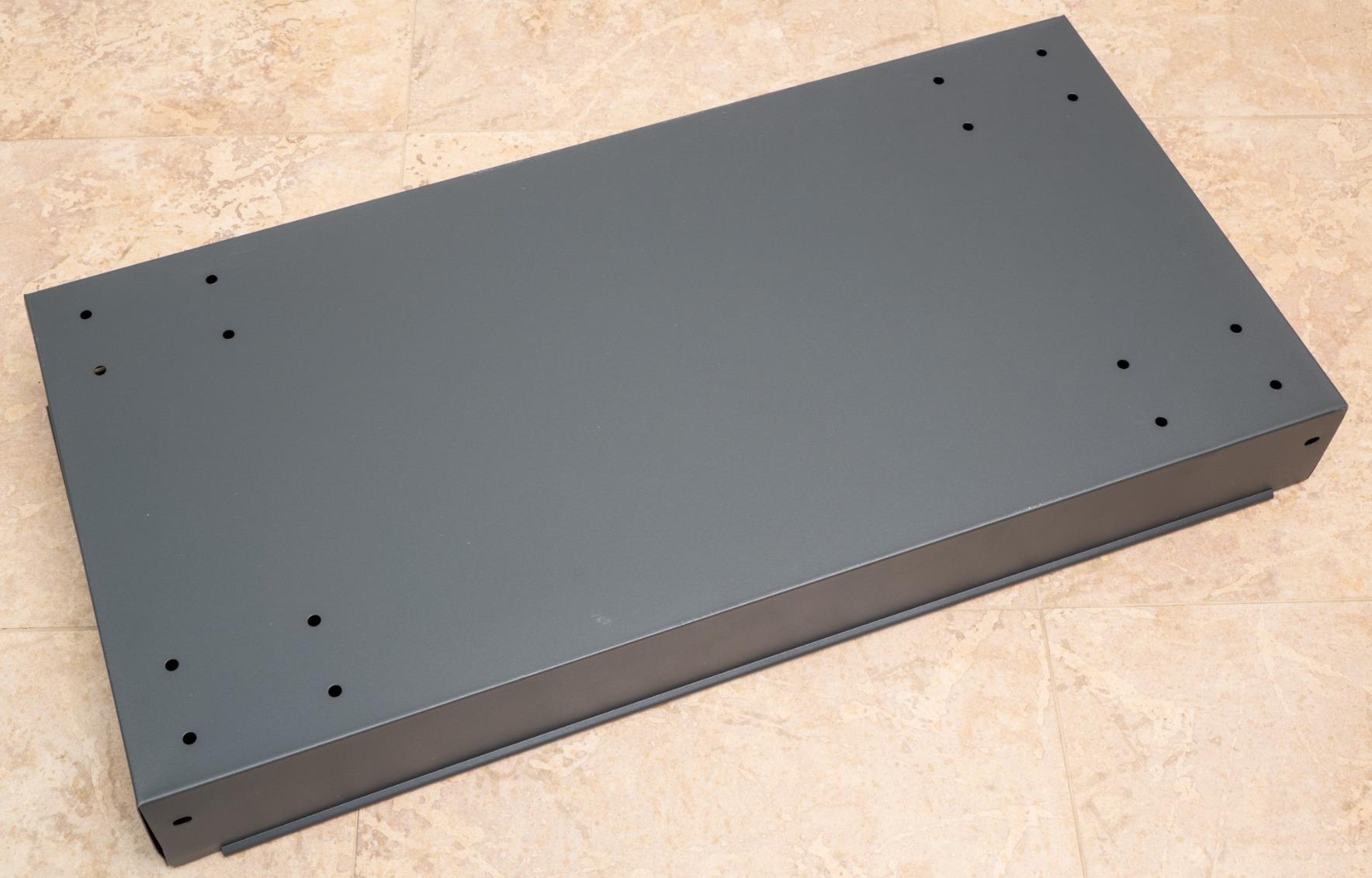 Amazon Basics Carrello Multiuso 3 Ripiani Rosso Acciaio