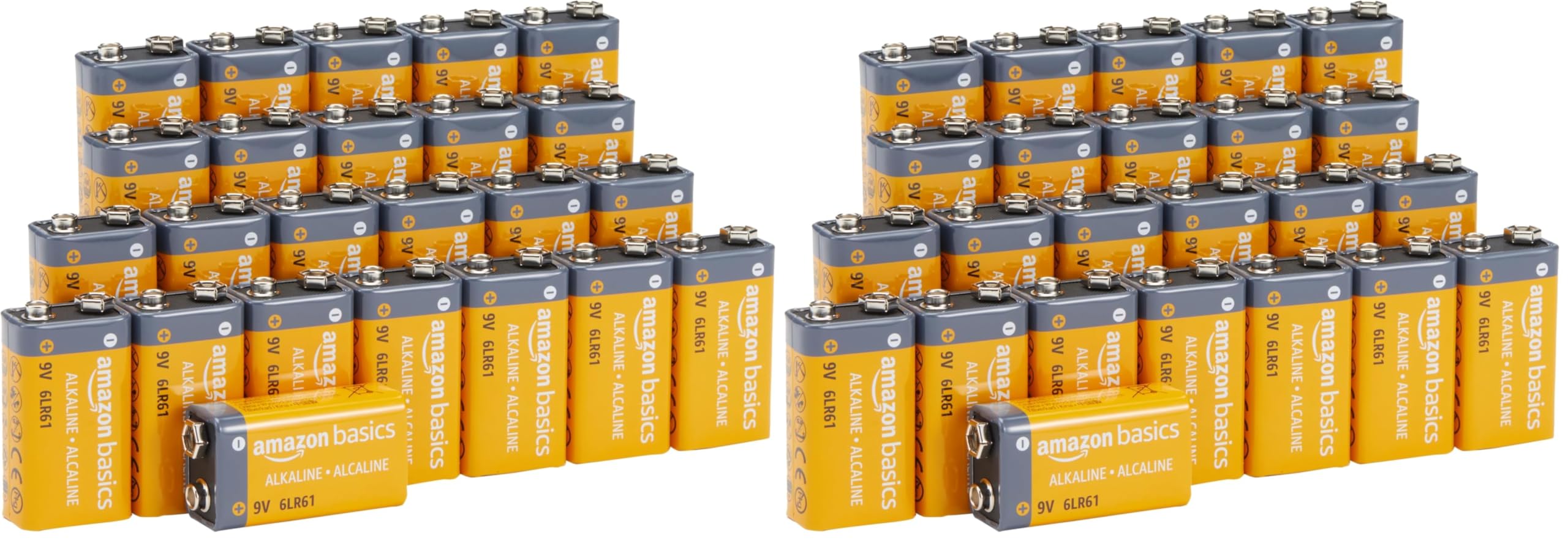 Amazon Basics Batterie Alcaline 9V 8 Pezzi Lunga Durata