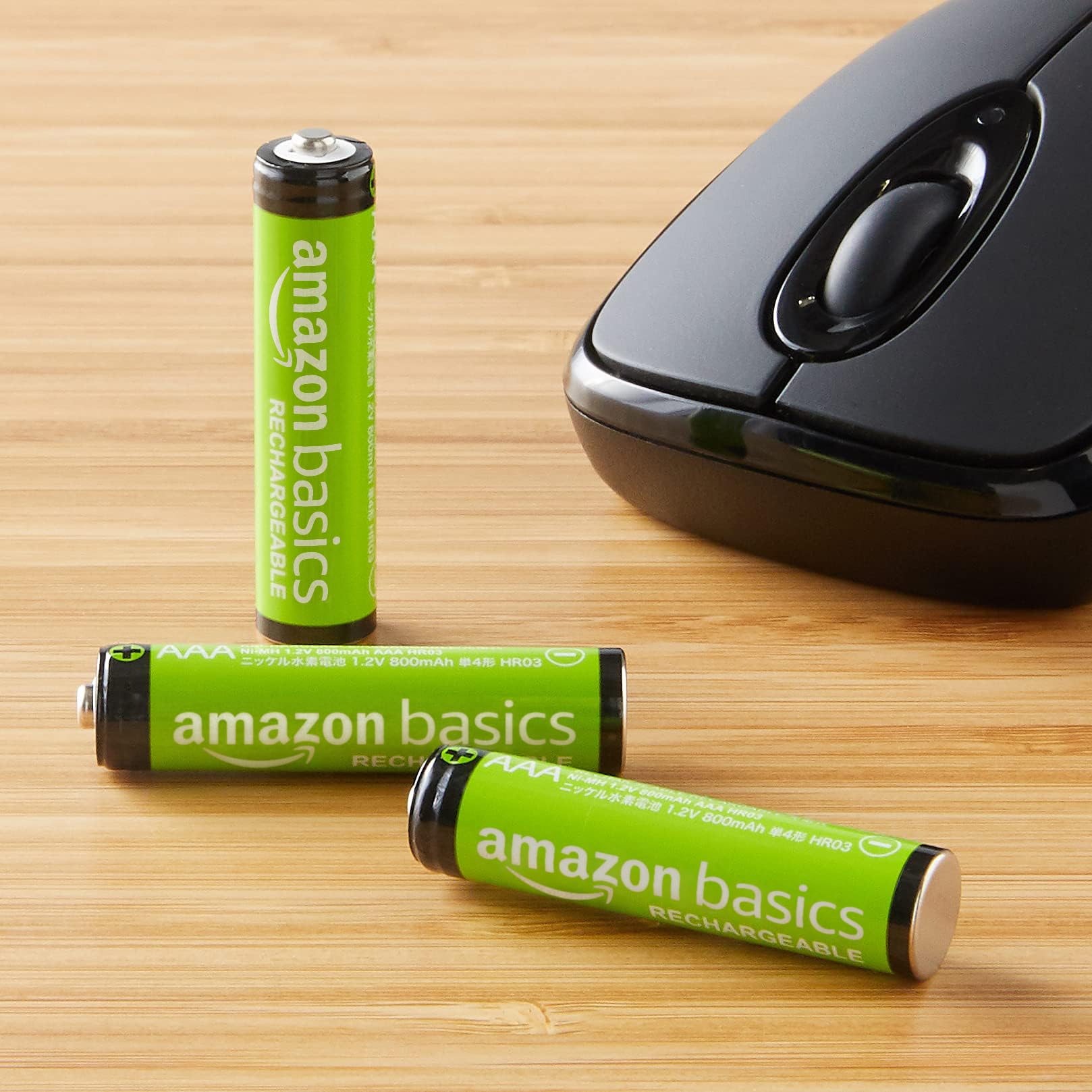 Amazon Basics Batterie AAA Ricaricabili 800mAh 12 Pezzi