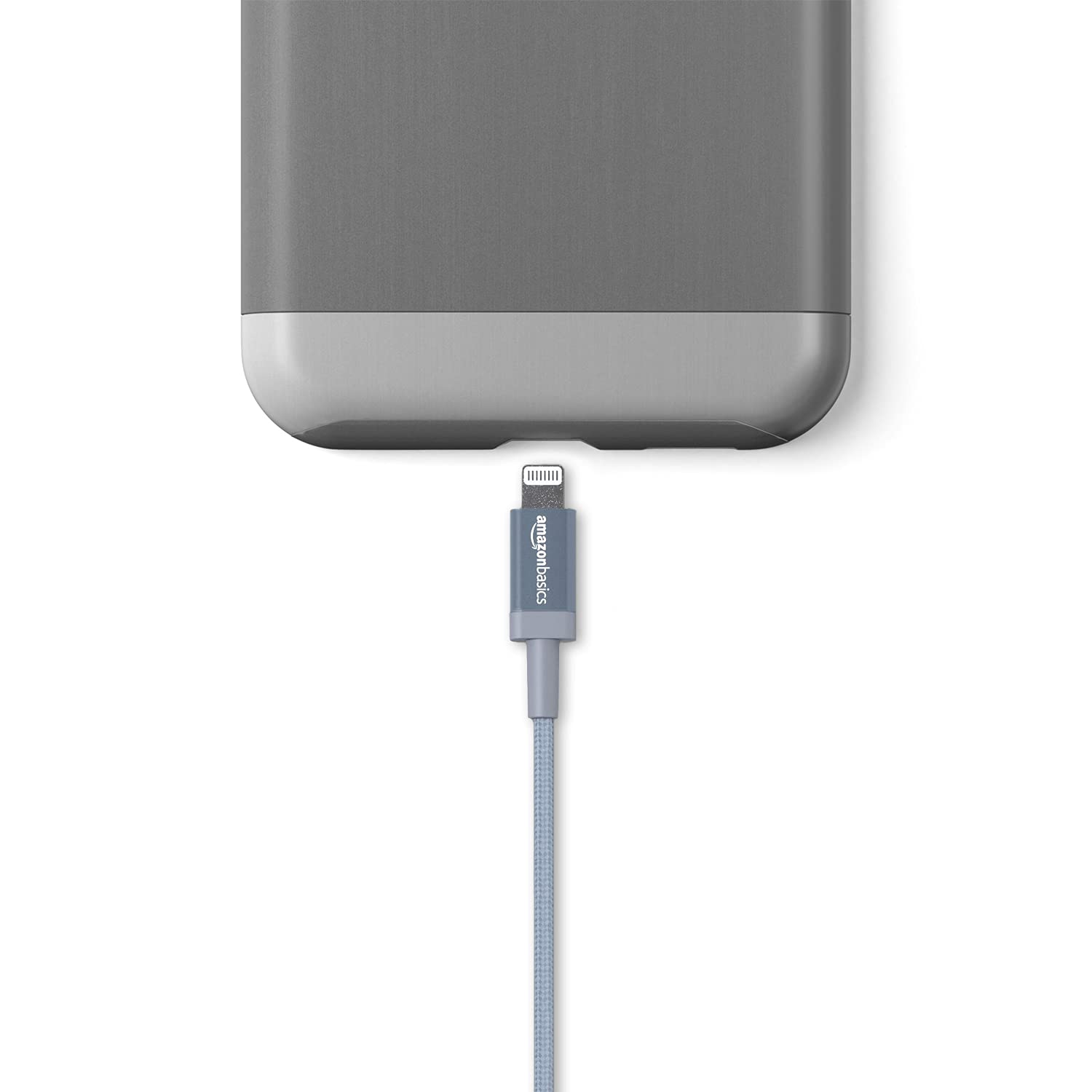 Amazon Basics Cavo Lightning USB-A 1,8 m Grigio Scuro Nylon