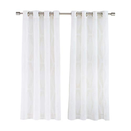 Amazon Basics Sheer Tende Velate Coppia 50x63 Avorio Effetto Lino