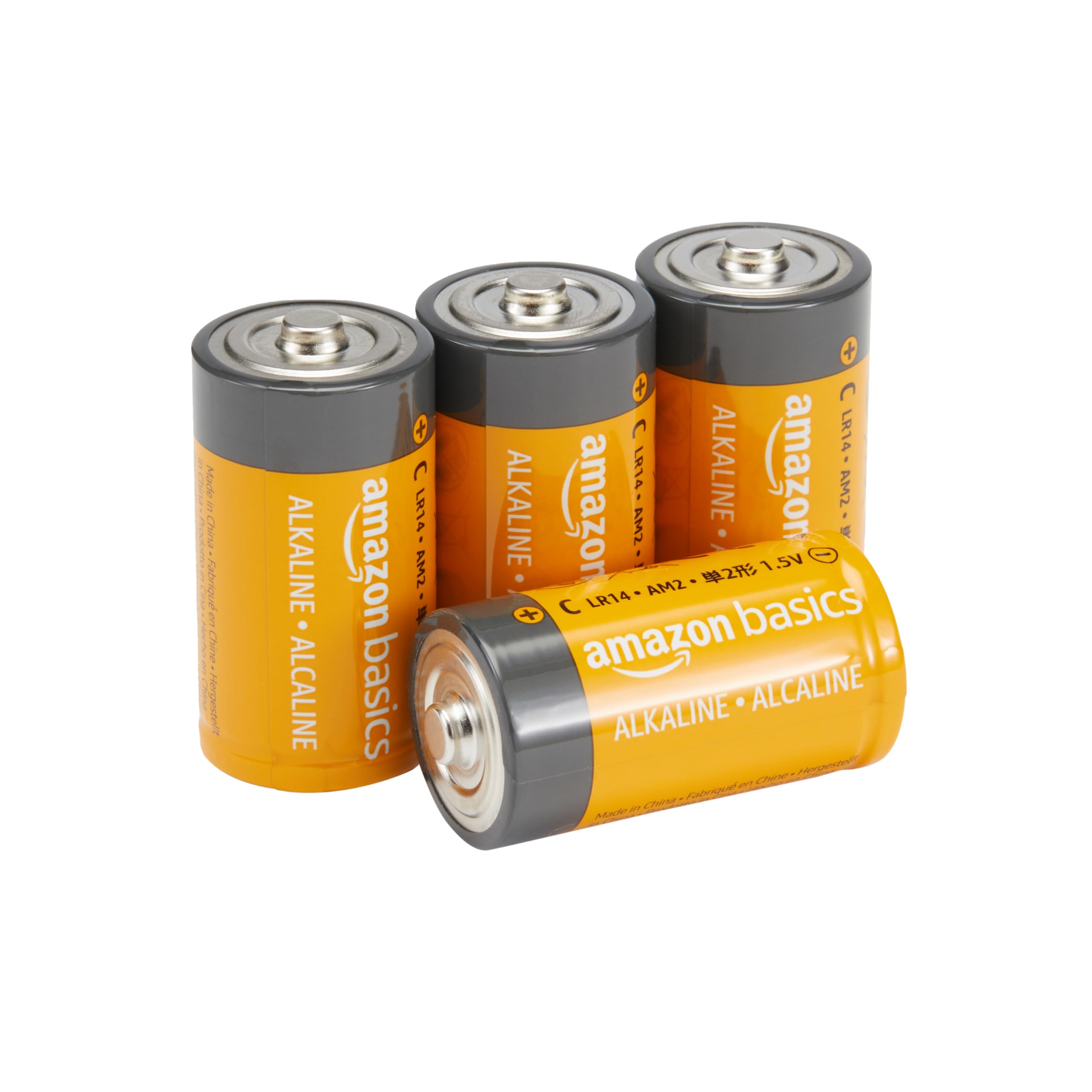 Amazon Basics Batterie Alcaline C 4 Pezzi 1,5V Lunga Durata