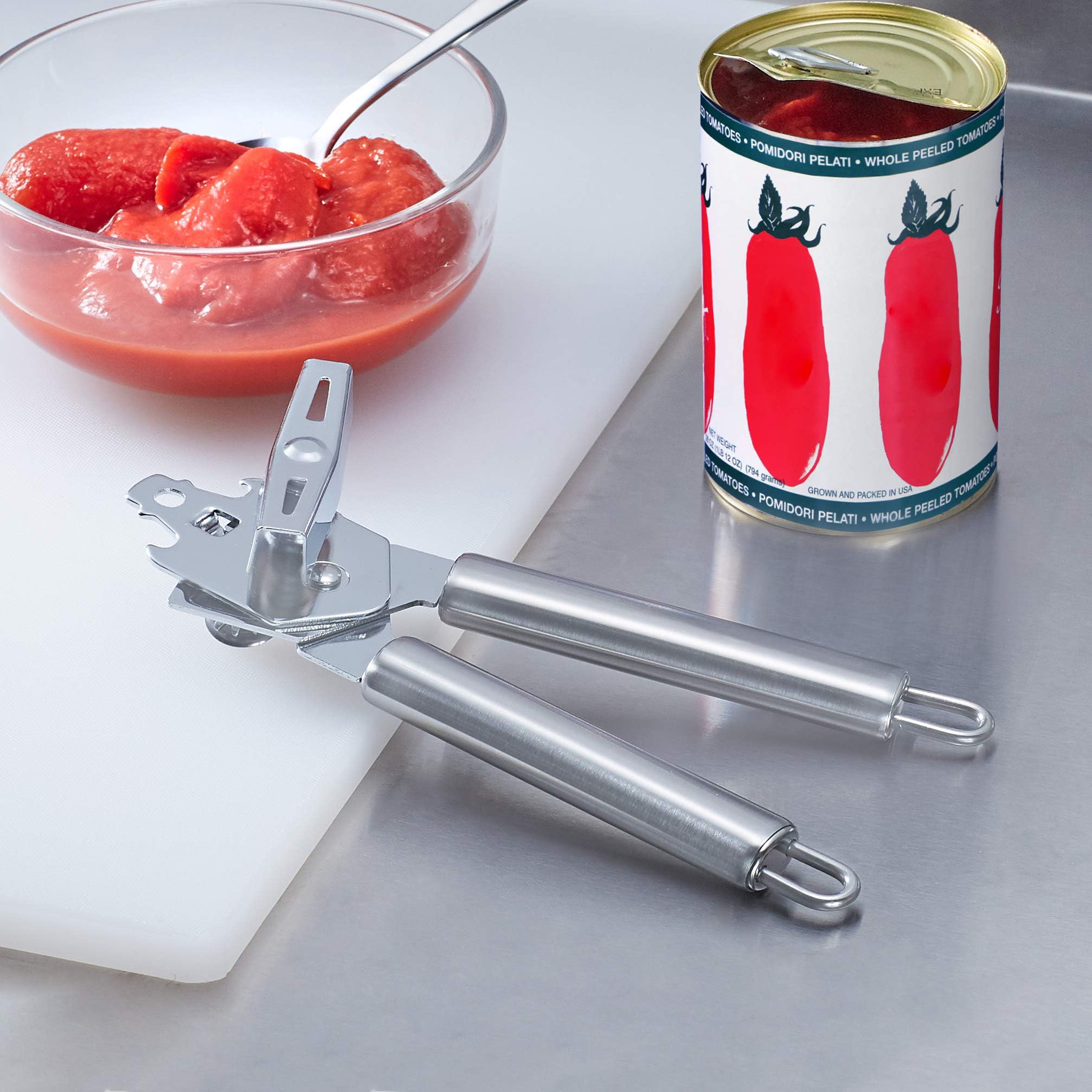 AmazonBasics 3 in 1 Apriscatole Manuale Acciaio Inox