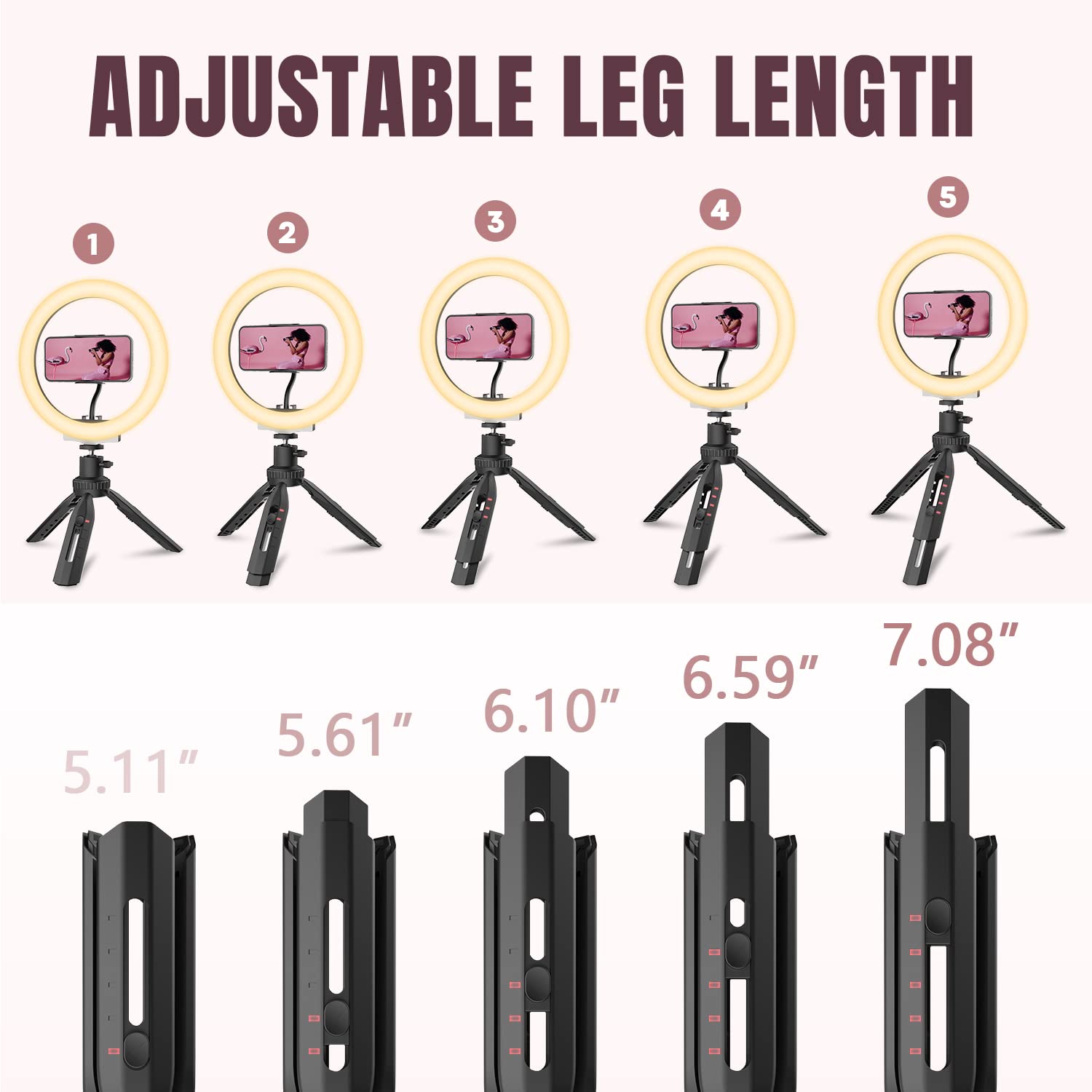 RealPlus Luce ad Anello Ring Light 10 Pollici con Treppiede