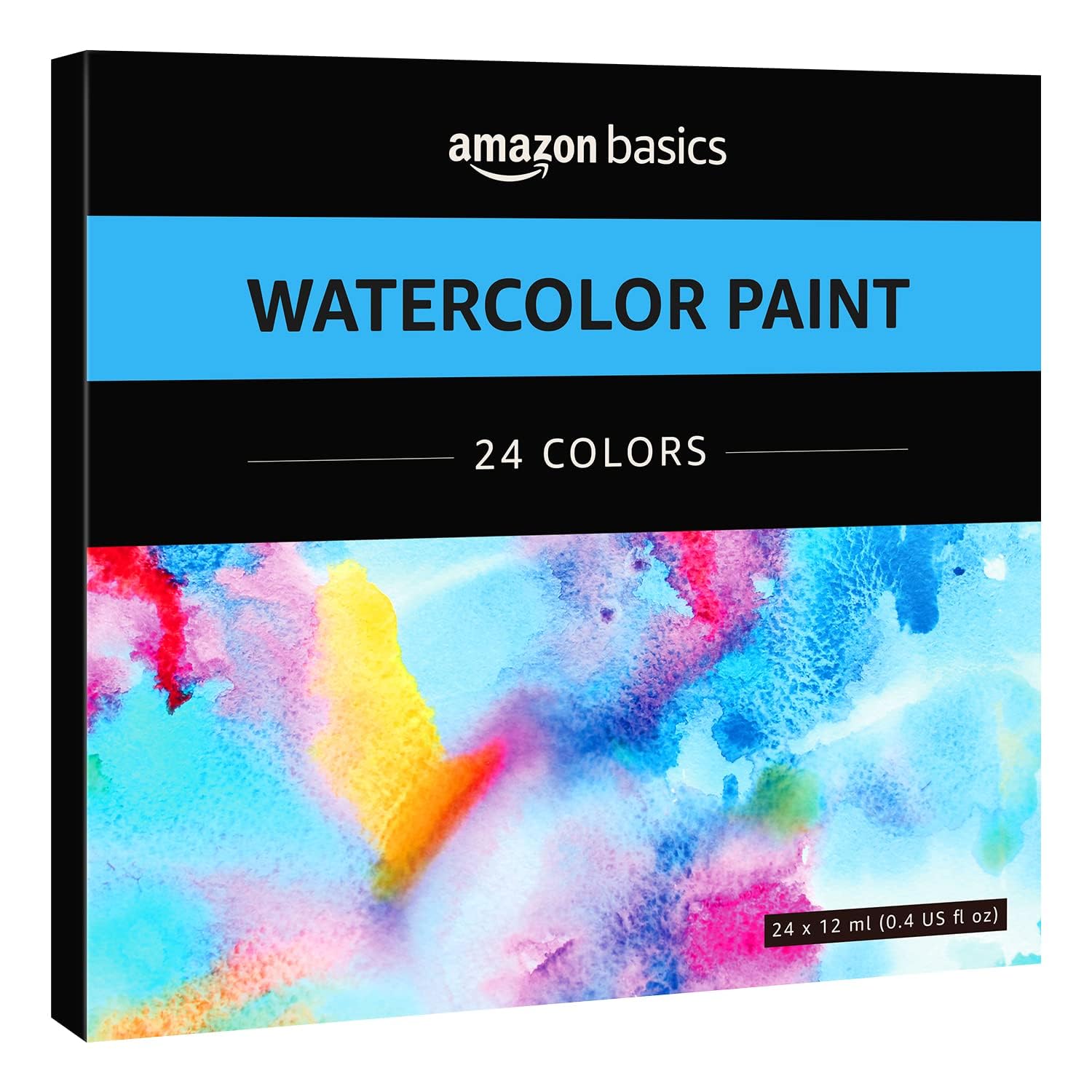 AmazonBasics Acquerelli 24 Tubetti 12 ml Colori Assortiti