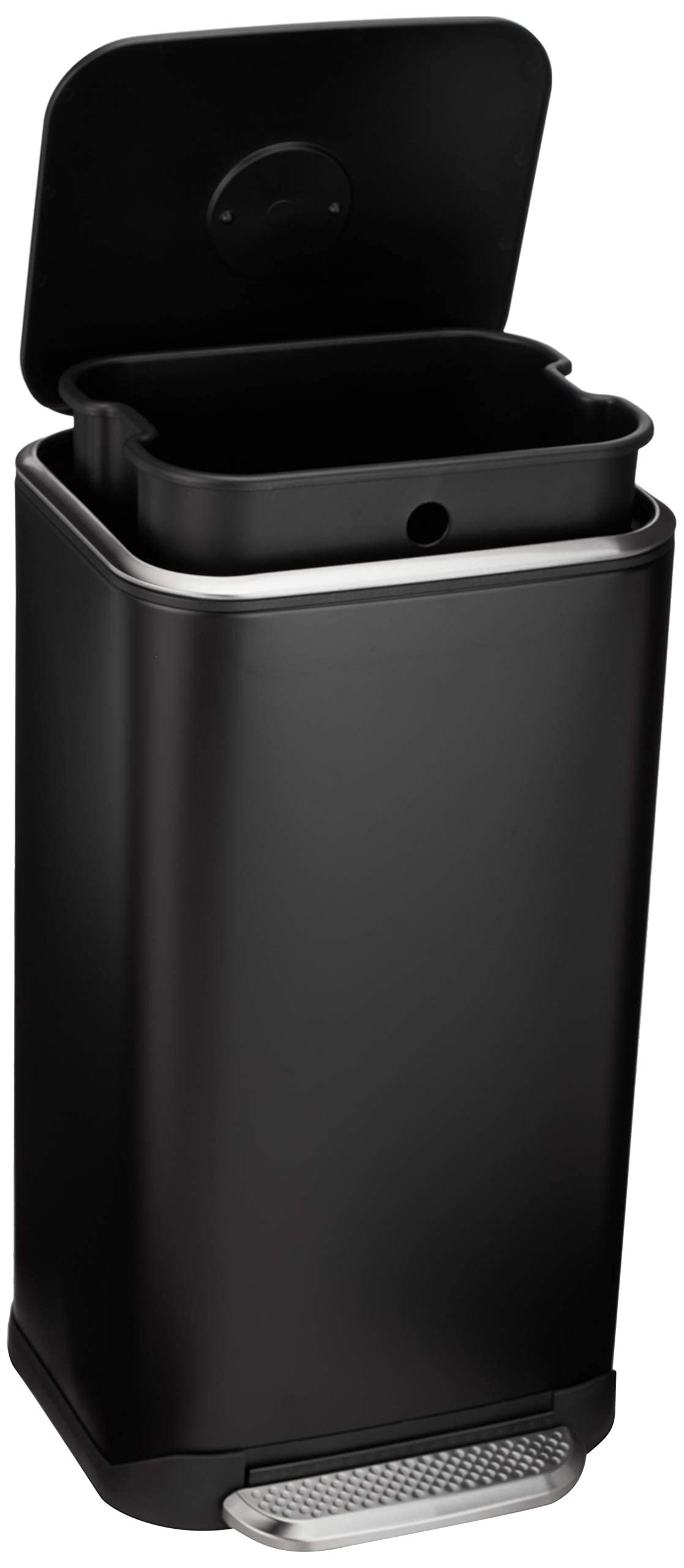 Amazon Basics Pattumiera a Pedale 32 L Nera Chiusura Morbida