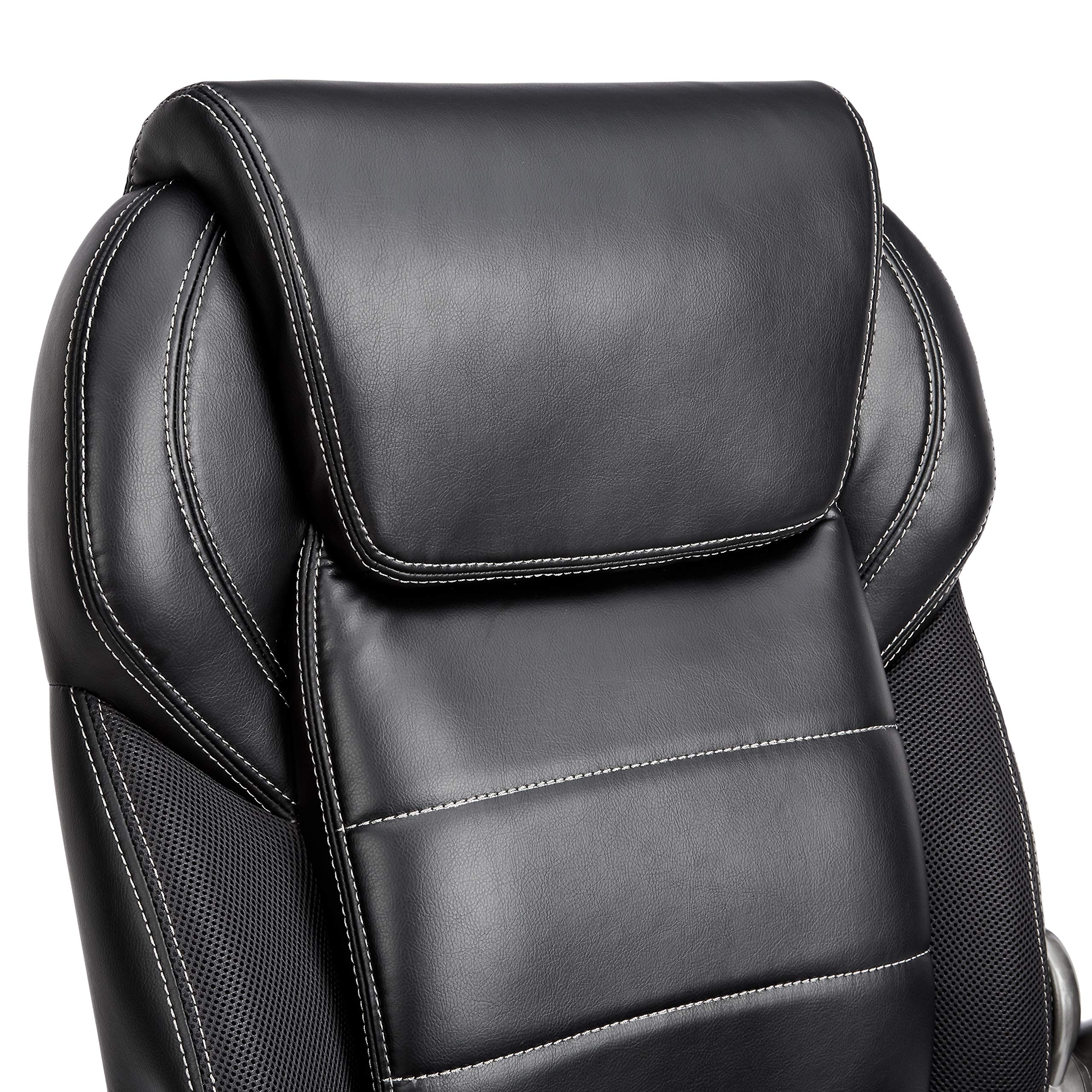 AmazonBasics Sedia da Ufficio in Pelle Nera Schienale Alto