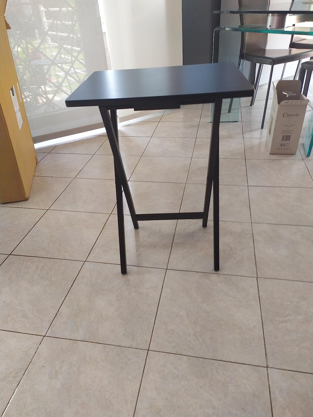 Amazon Basics Tavolini Pieghevoli Legno Set 4 pezzi nero