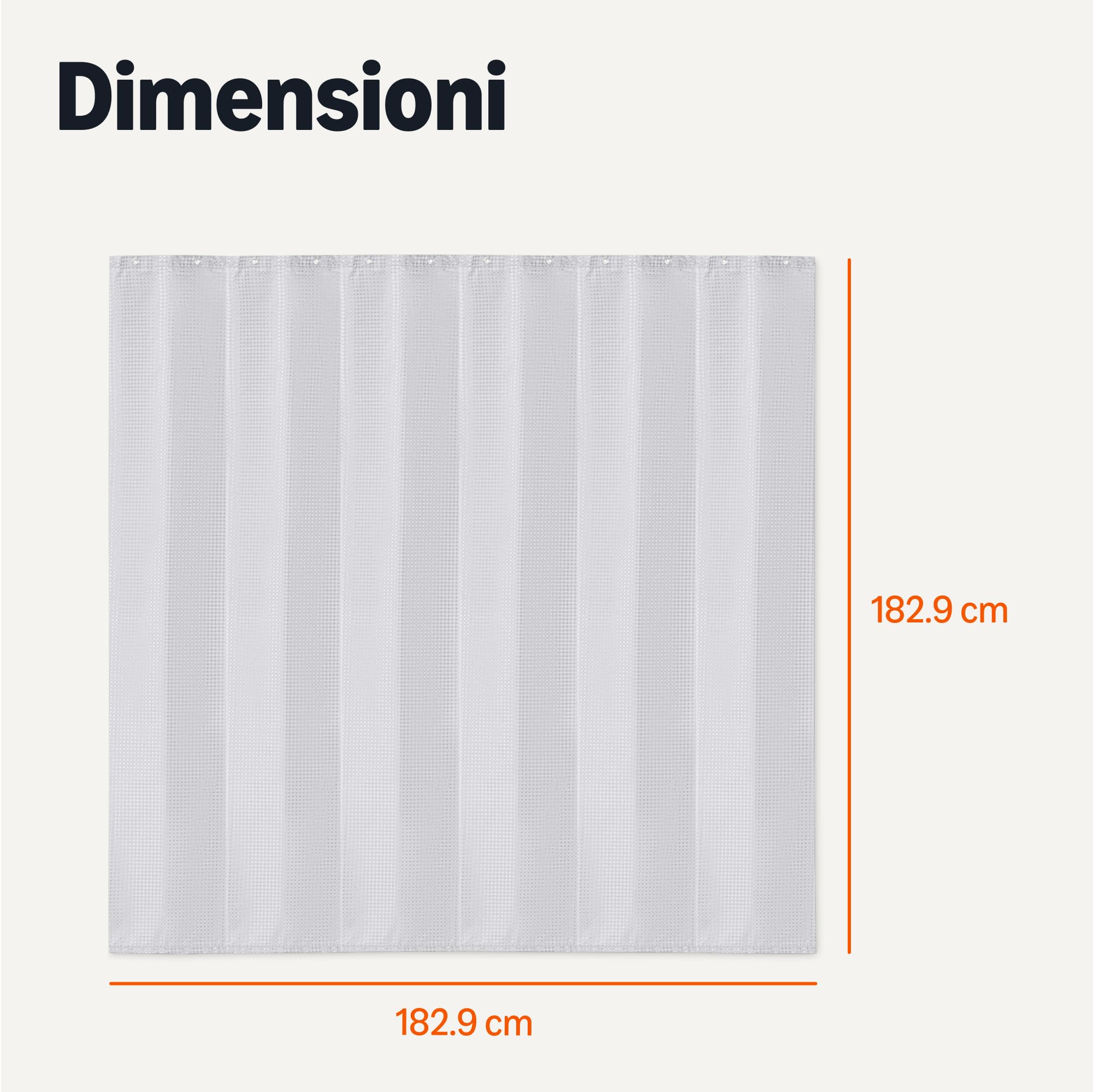Amazon Basics tenda doccia poliestere 183x183 bianco