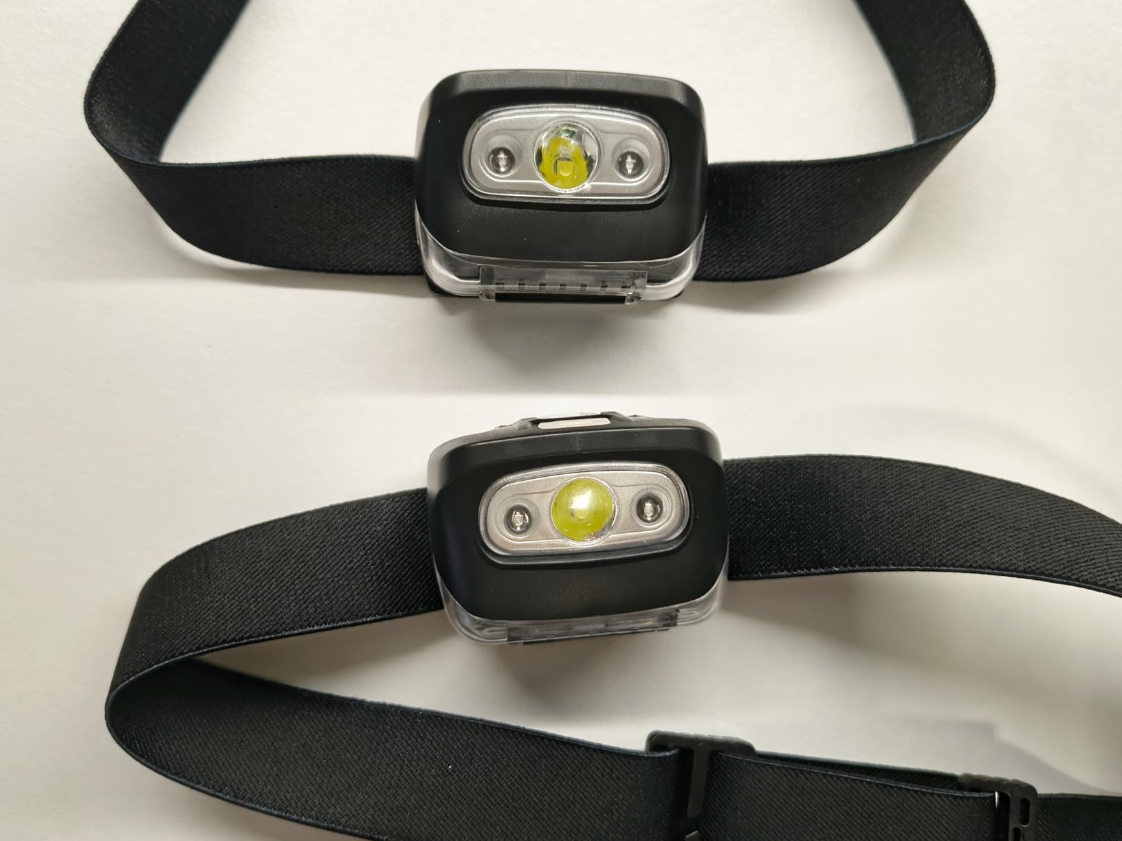 Amazon Basics Lampada Frontale LED Nera Set 2