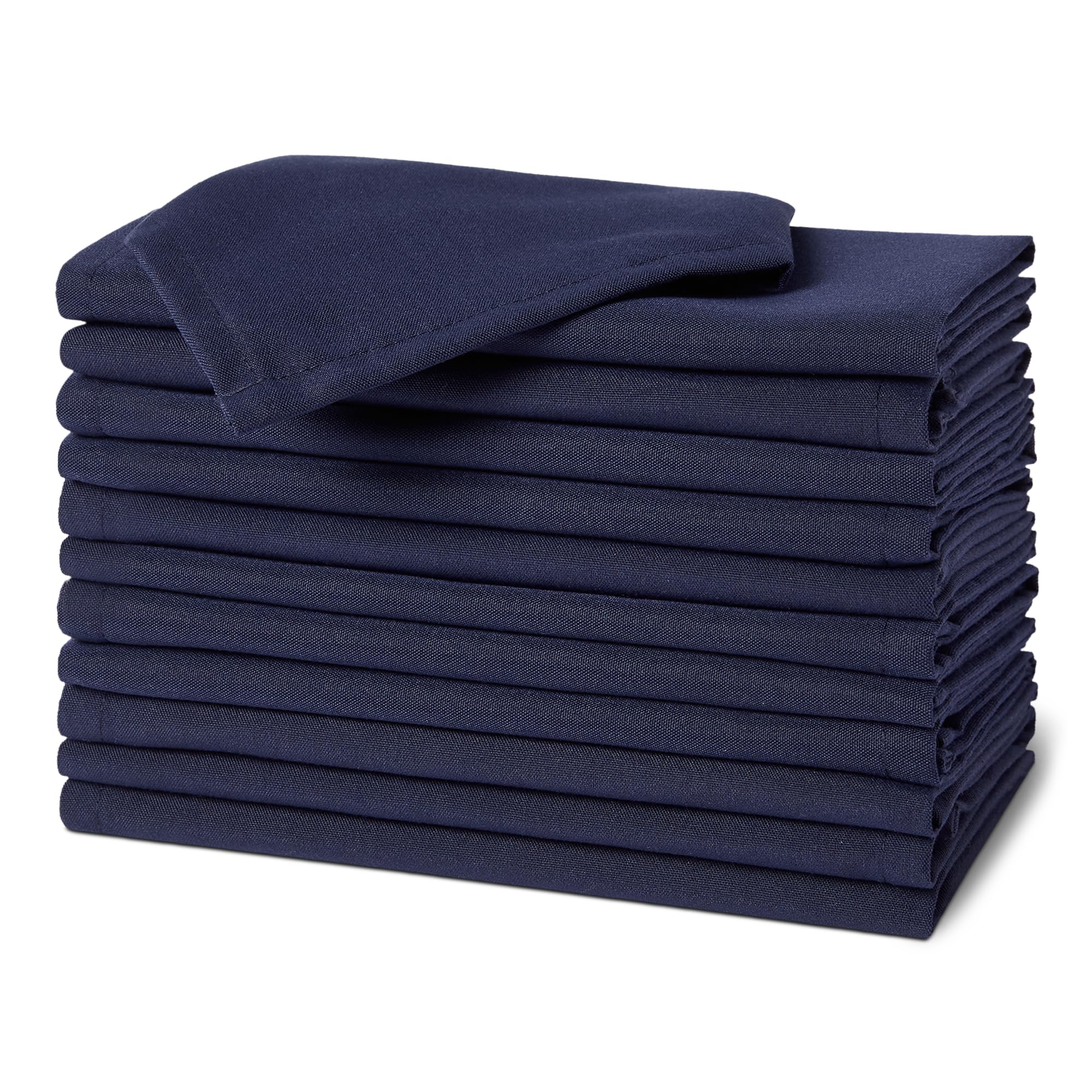 AmazonBasics Tovaglioli Stoffa Antimacchia 43x43 Blu 12 Pezzi
