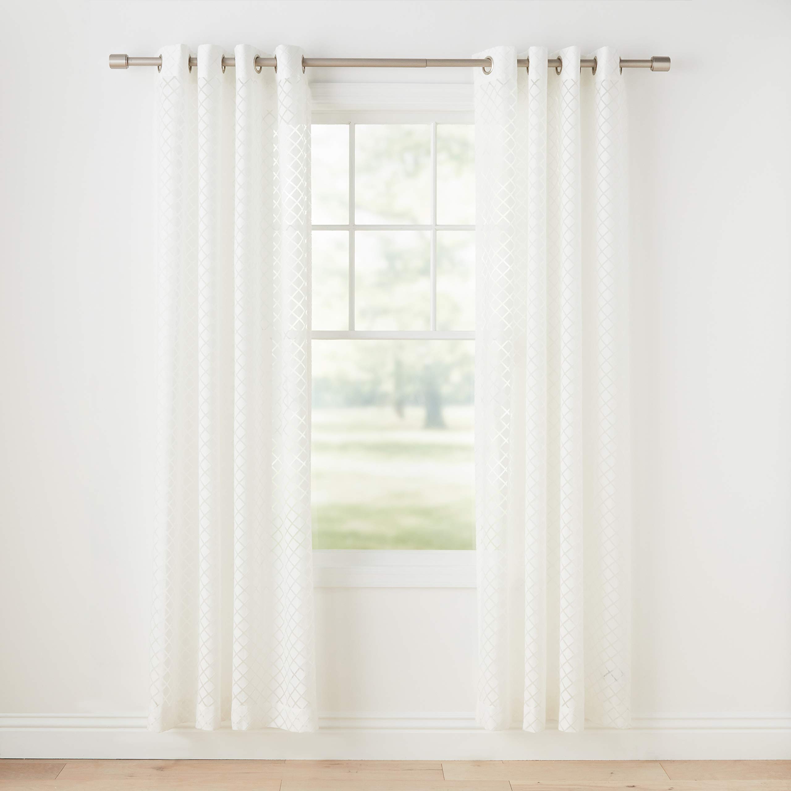 Amazon Basics Tende Velate 127x213 cm Avorio 2 Pezzi Trasparenti