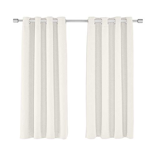 Amazon Basics Basket Weave Tenda Oscurante 132x137 Avorio 2 Pezzi