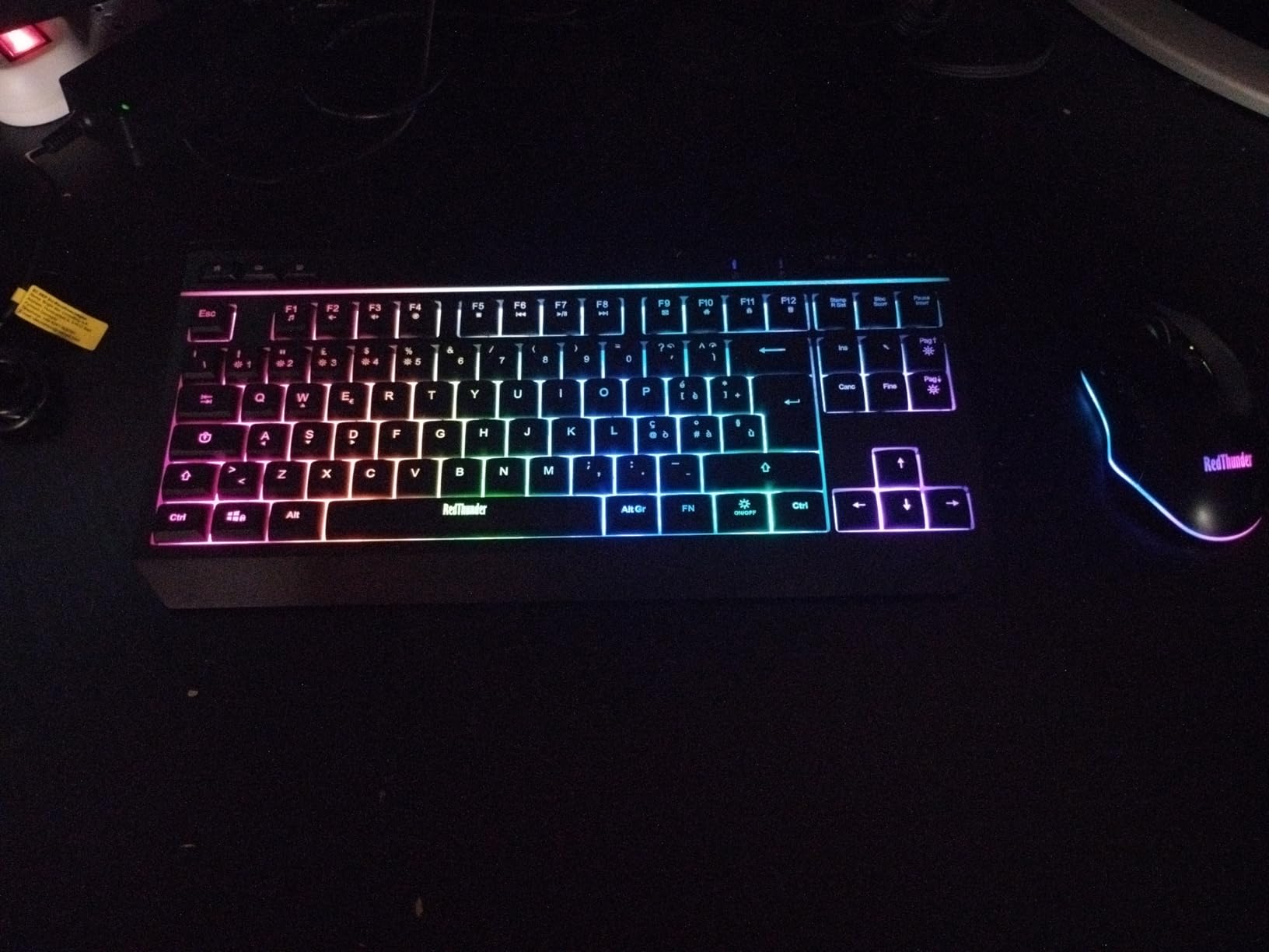 RedThunder K20 tastiera wireless gaming RGB nero layout IT