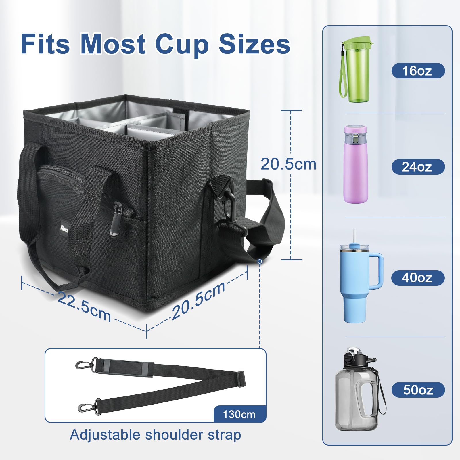 RealPlus borsa portabottiglie 4 bottiglie con tracolla