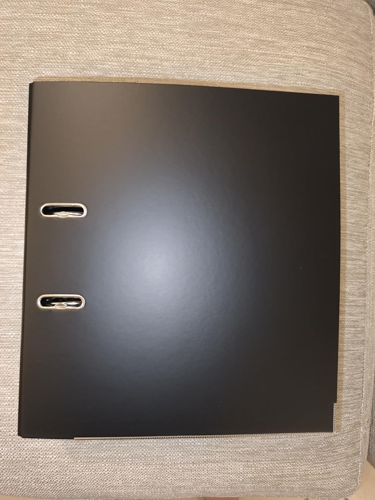 Amazon Basics 10 Raccoglitori Leva A4 Neri 70mm