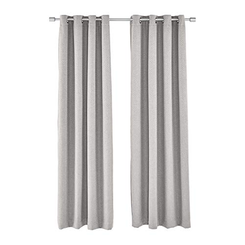 Amazon Basics Basket Weave Tenda Oscurante 132x241 Grigio 2 Pezzi