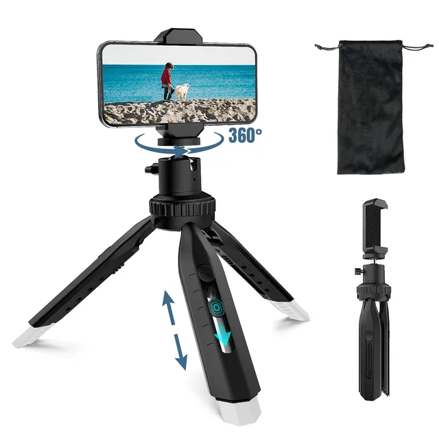 RealPlus Treppiede Smartphone Mini 360° con Custodia