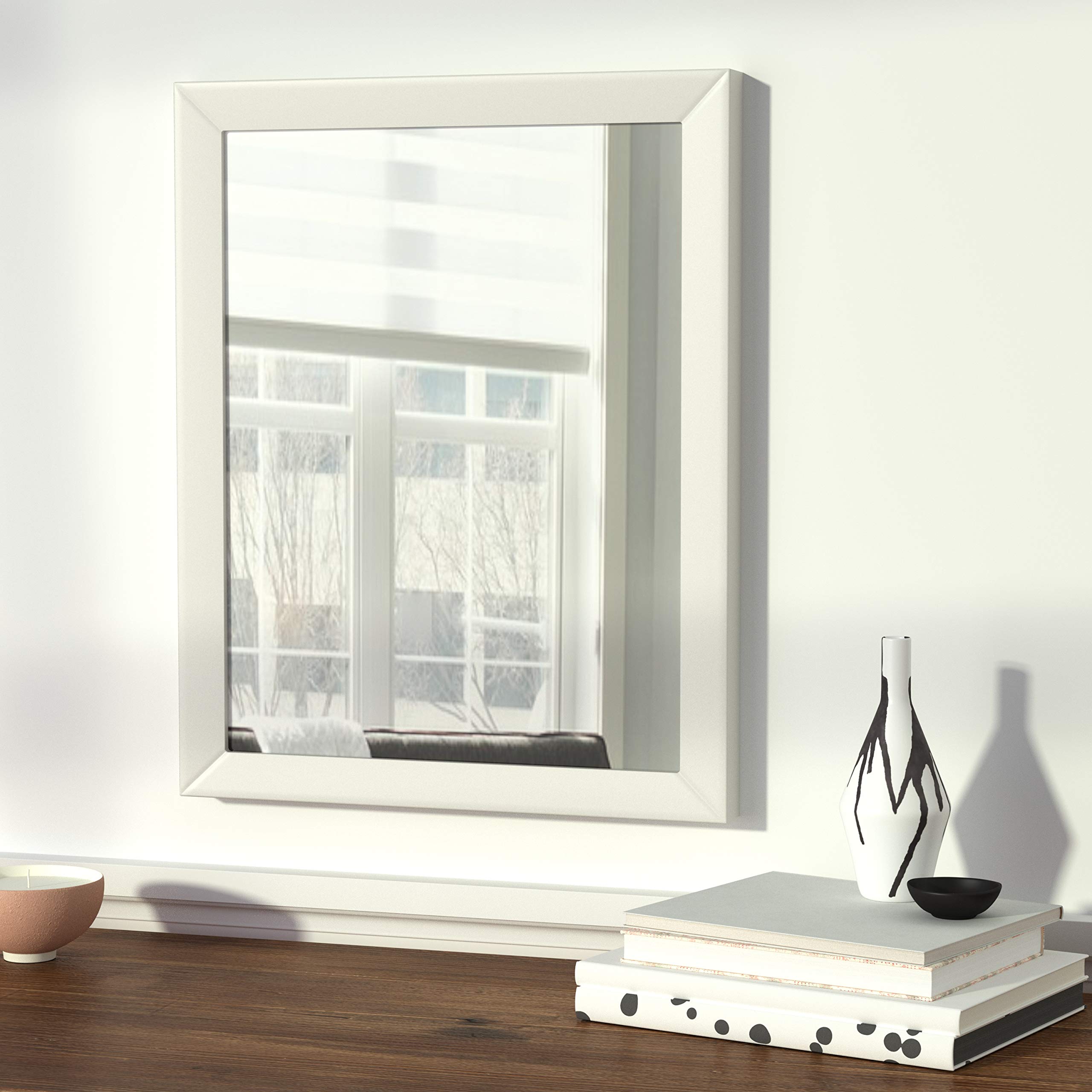 AmazonBasics Specchio Parete 40,6x50,8 Bianco