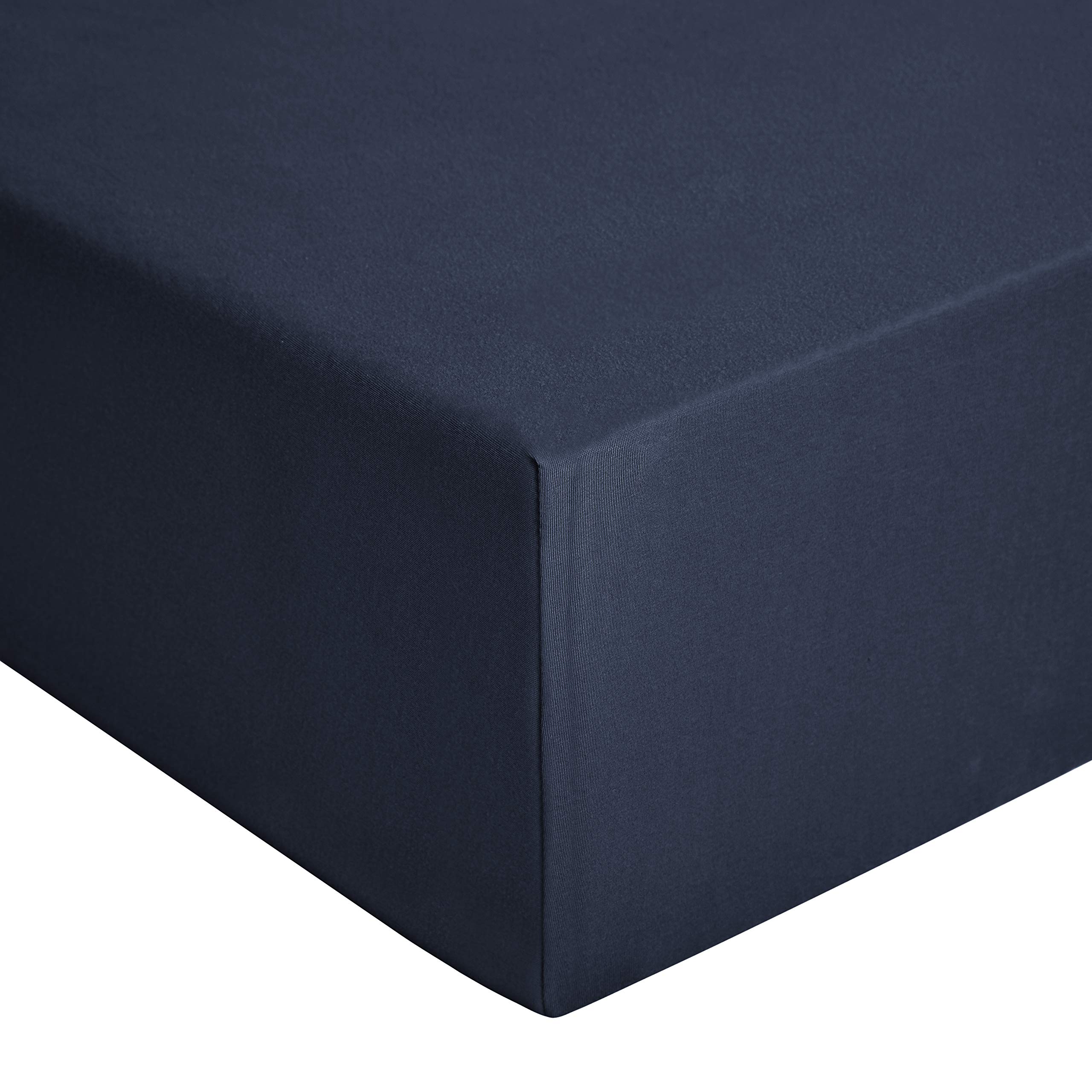 AmazonBasics Lenzuolo con Angoli Jersey 90x200 Blu Marino