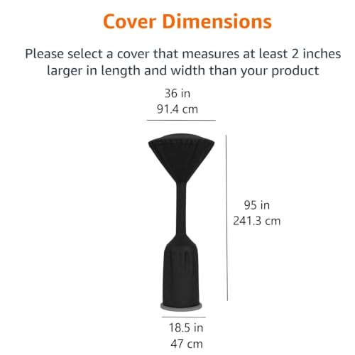 AmazonBasics Copertura Stufa a Fungo Impermeabile Nera