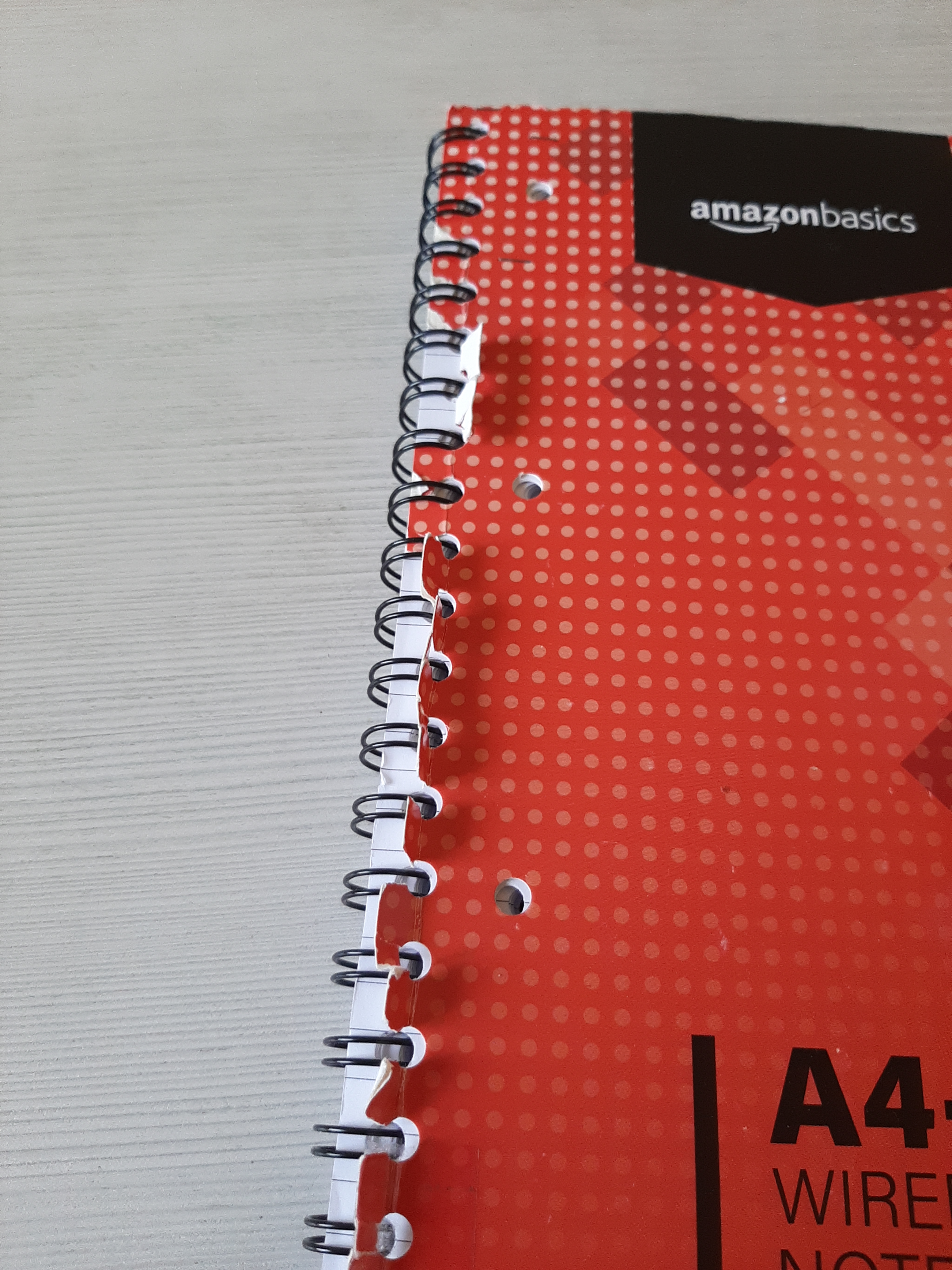 Amazon Basics Taccuino Spirale A4+ Rosso 3 Pezzi Righe