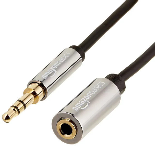 Amazon Basics Cavo Prolunga Audio Stereo 3,5 mm 1,8 m