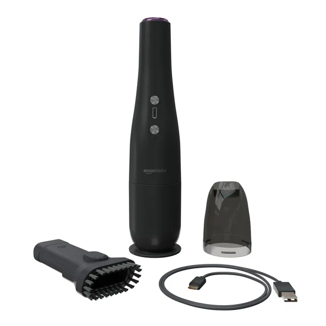 AmazonBasics Aspirapolvere Manuale Senza Fili Nero USB