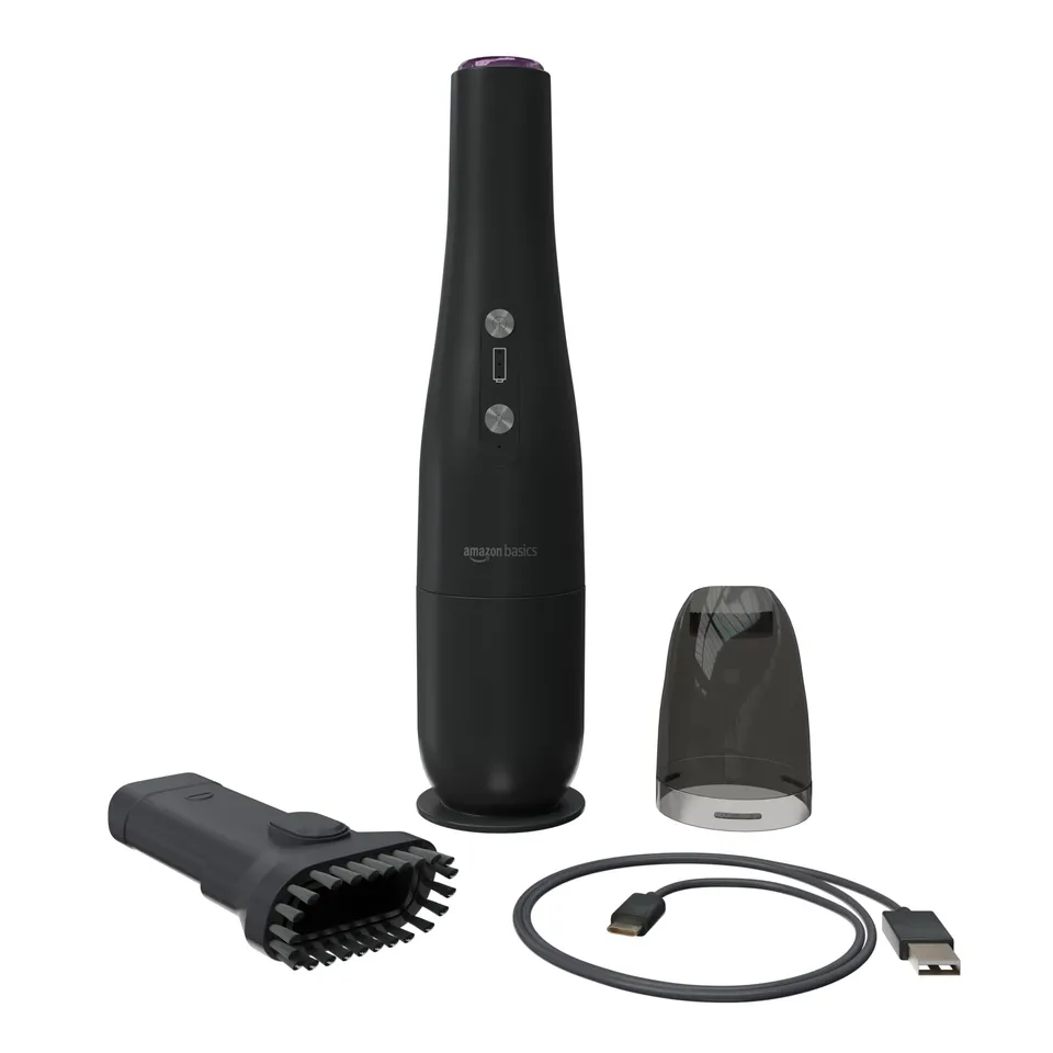 AmazonBasics Aspirapolvere Manuale Senza Fili Nero USB