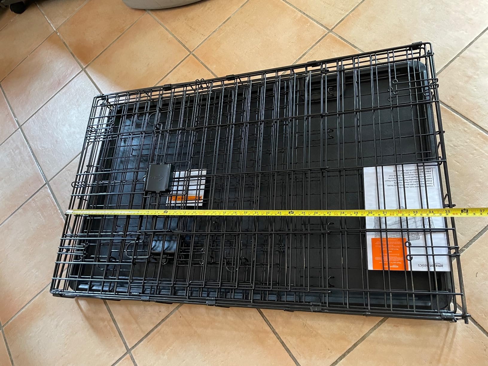 Amazon Basics Gabbia Cane Metallo 56x33x41cm Nero Sportello Singolo