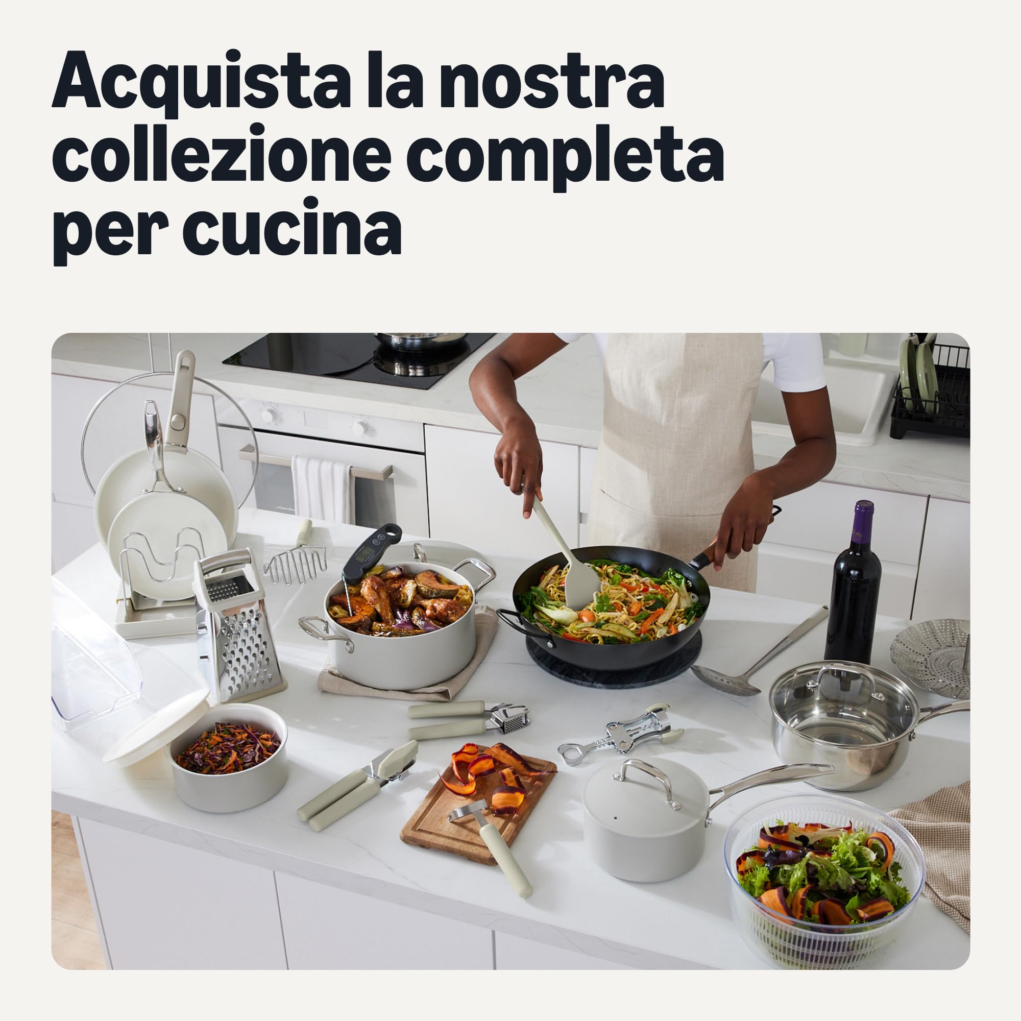 AmazonBasics Apriscatole Manuale Acciaio Inox Grigio Lino