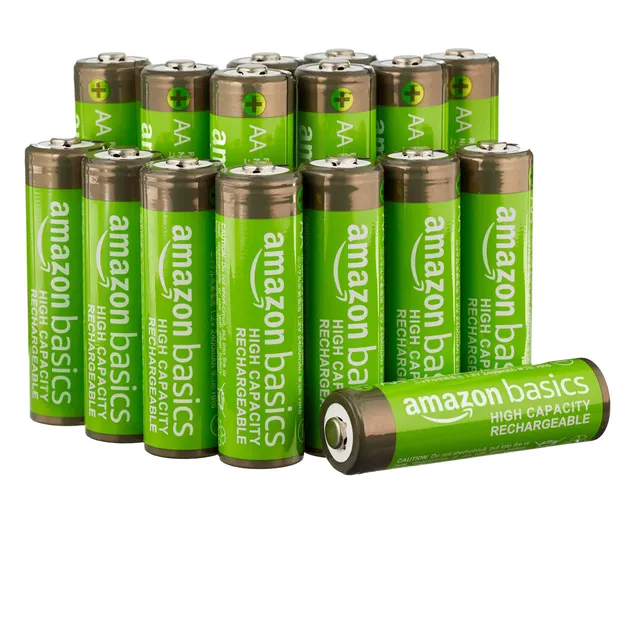Amazon Basics Batterie Ricaricabili AA 2400mAh 16 Pezzi