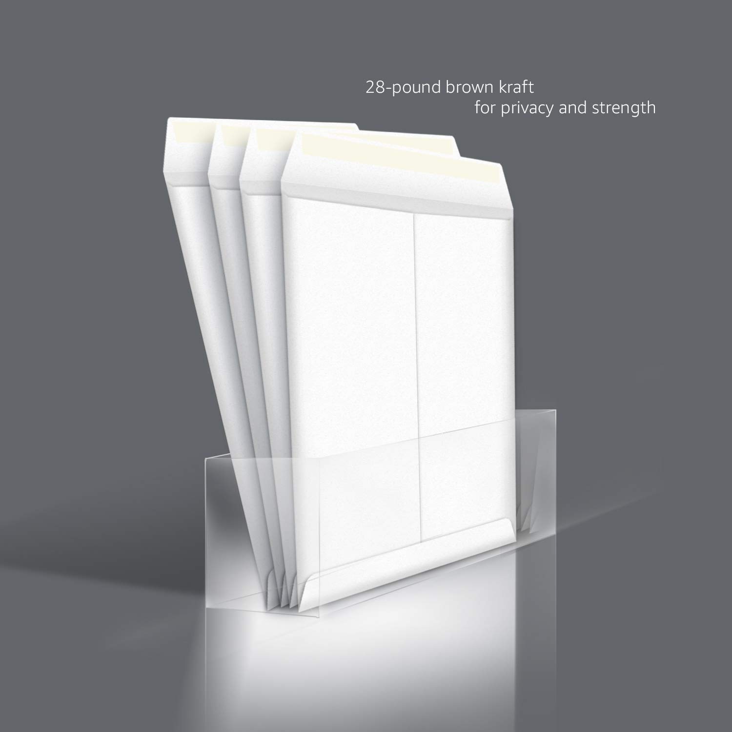 Amazon Basics Buste Catalogo Adesive 100 Pezzi Bianco
