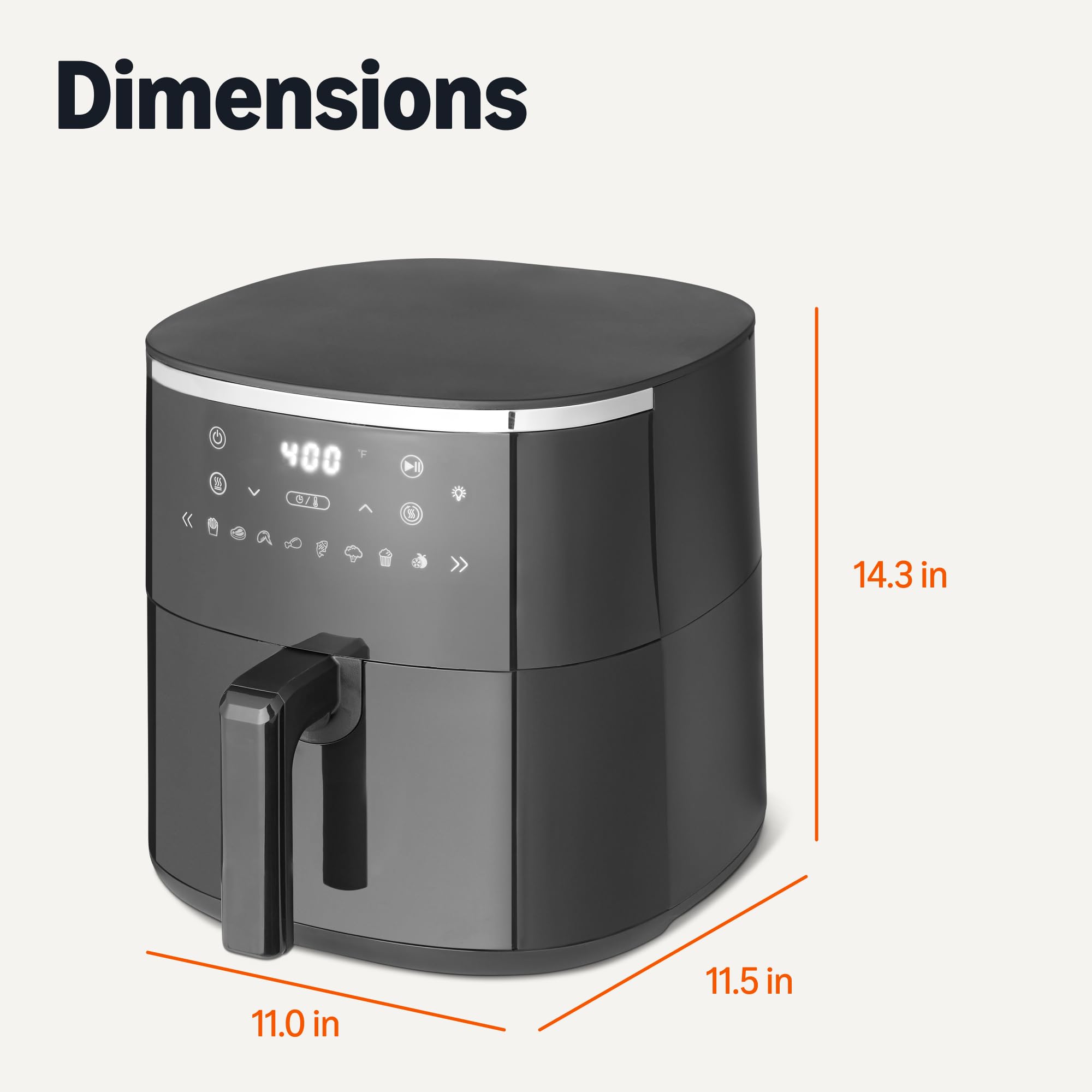 Amazon Basics Friggitrice ad Aria 6 L Digitale con Finestra Antiaderente