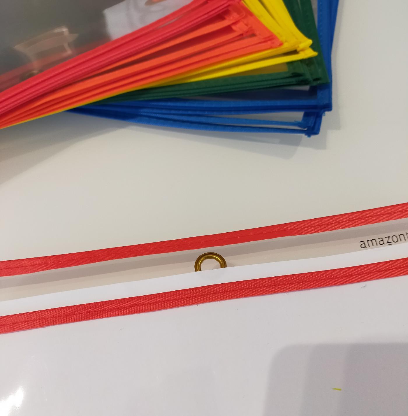 Amazon Basics Buste Trasparenti A4 Cancellabili 25pz Colori