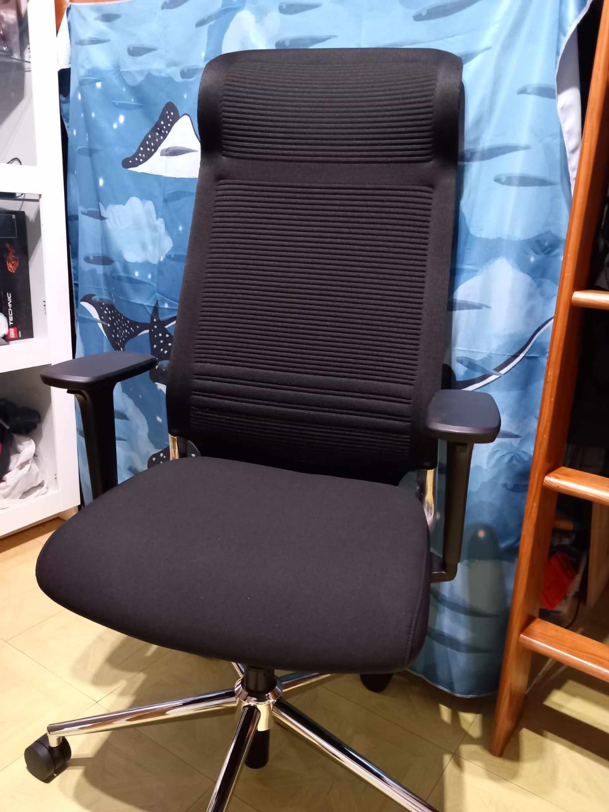 Amazon Basics Sedia Ufficio Ergonomica Nera Schienale Alto in Rete