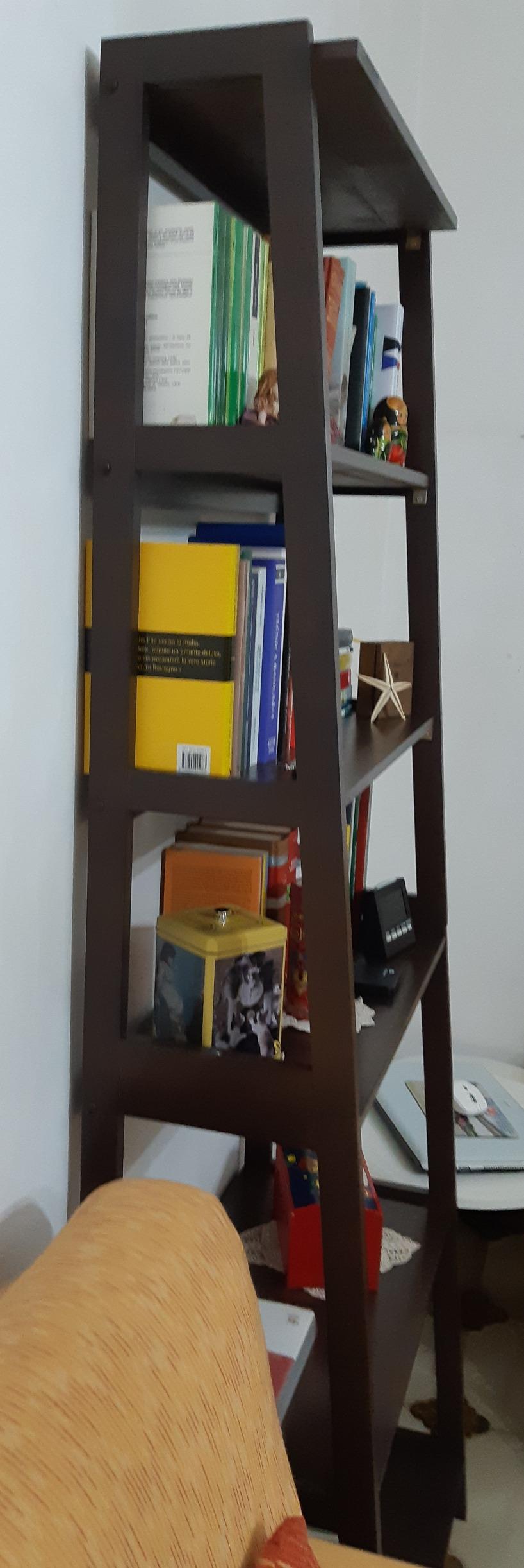 Amazon Basics Libreria 5 Ripiani Legno Massello Bianco 189 cm