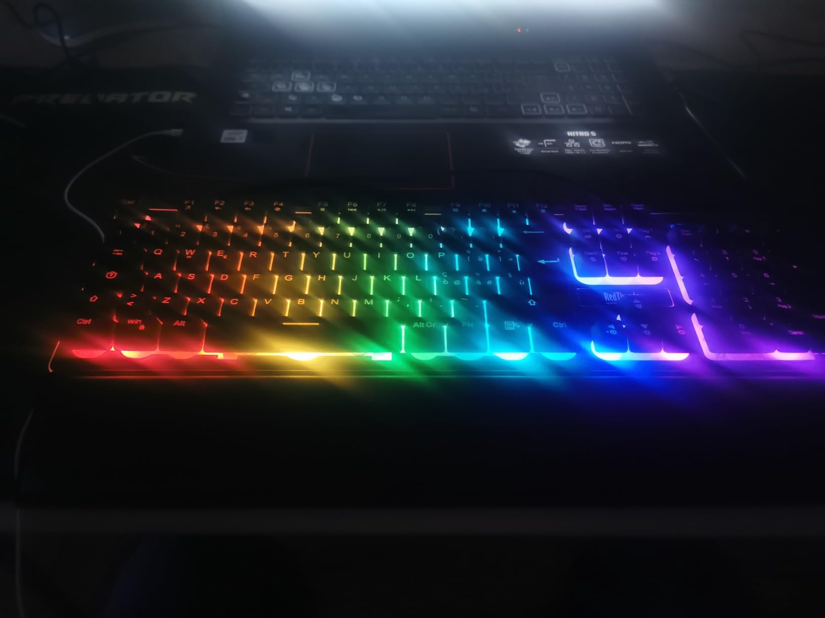 RedThunder K10 Combo Tastiera Mouse Gaming Nero RGB
