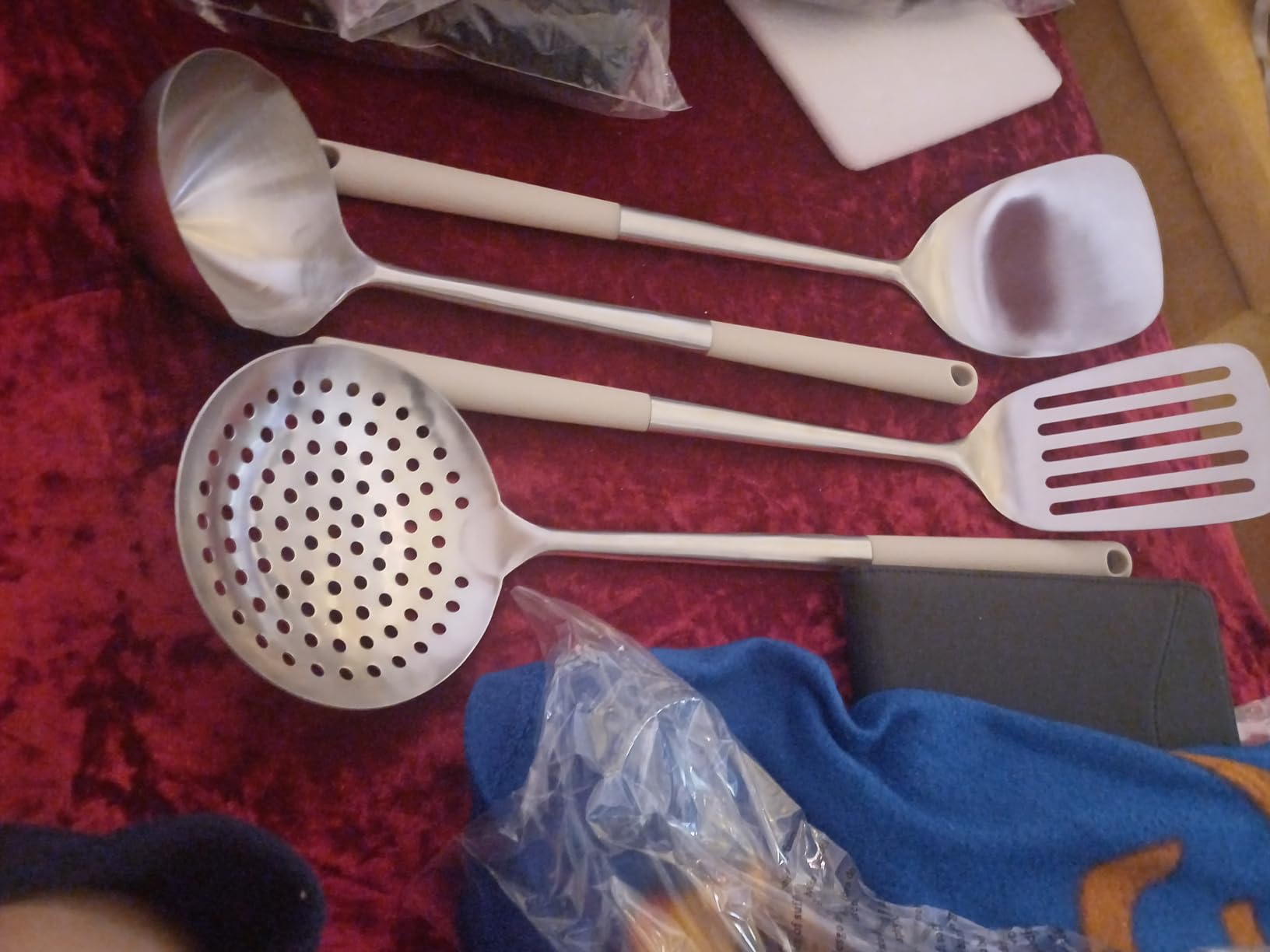 Amazon Basics Set Utensili Cucina Acciaio 4 Pezzi