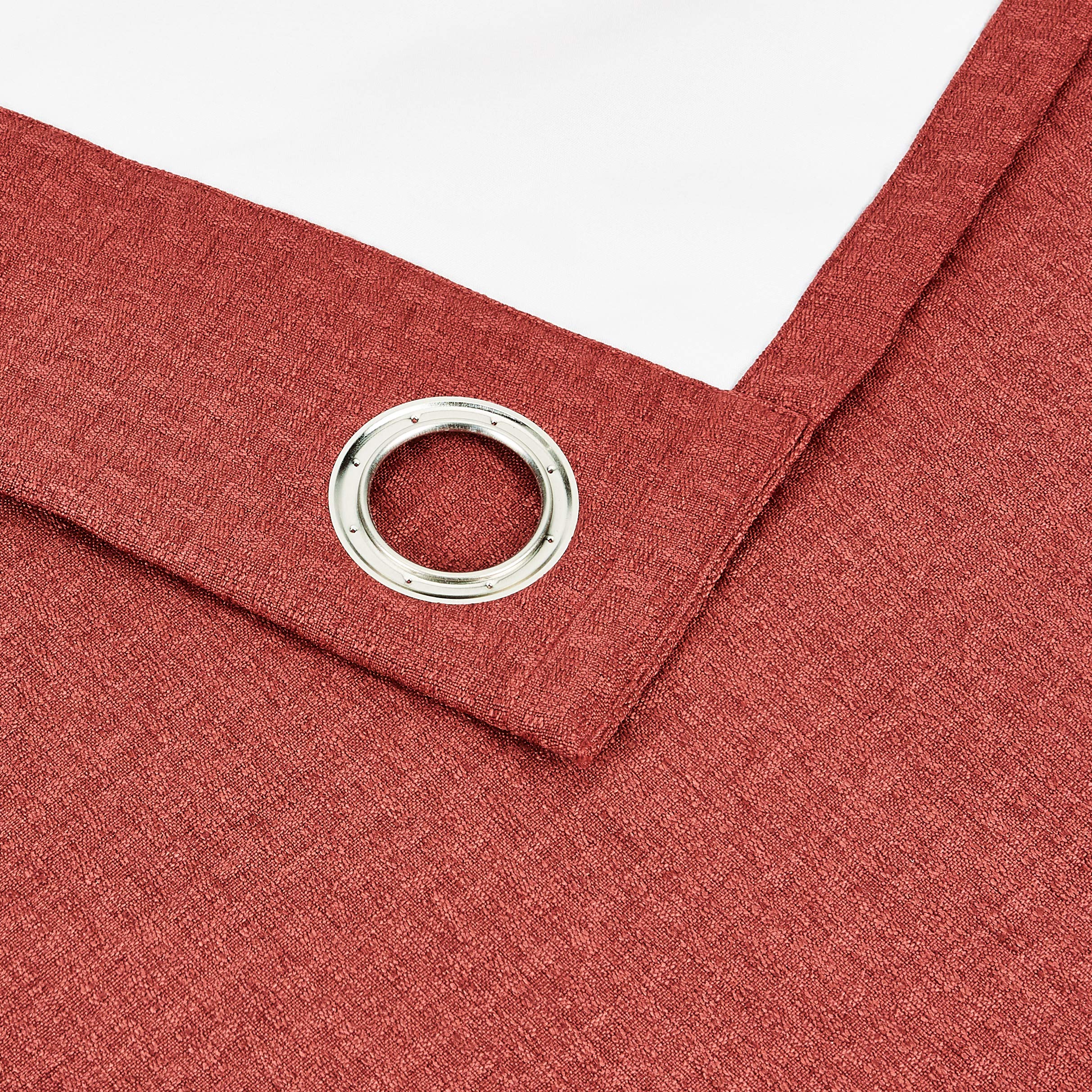 Amazon Basics Basket Weave Tenda Oscurante 132x213 Rosso 2 Pezzi
