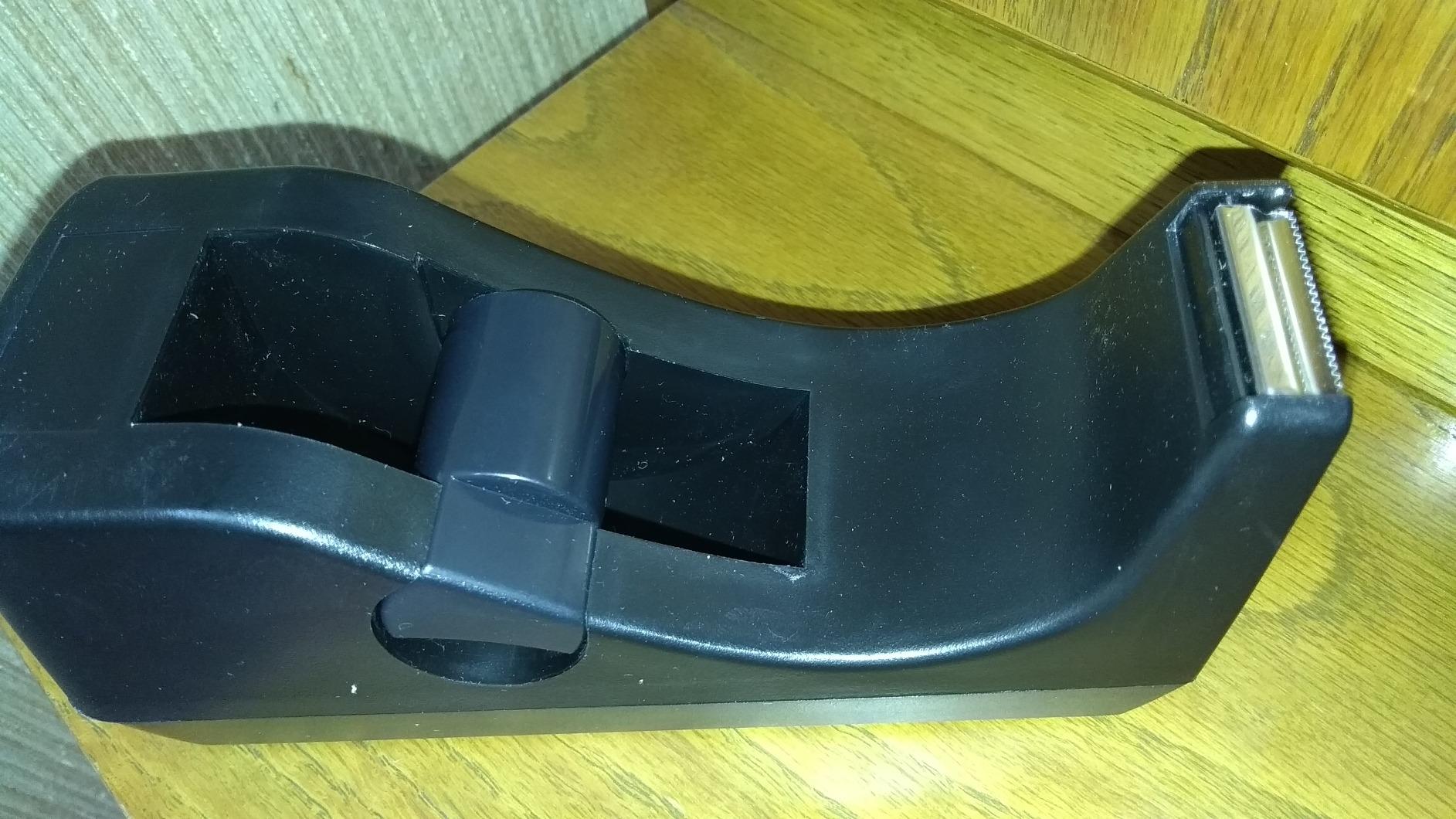 Amazon Basics Dispenser Nastro Adesivo Nero 3 Pezzi Ufficio