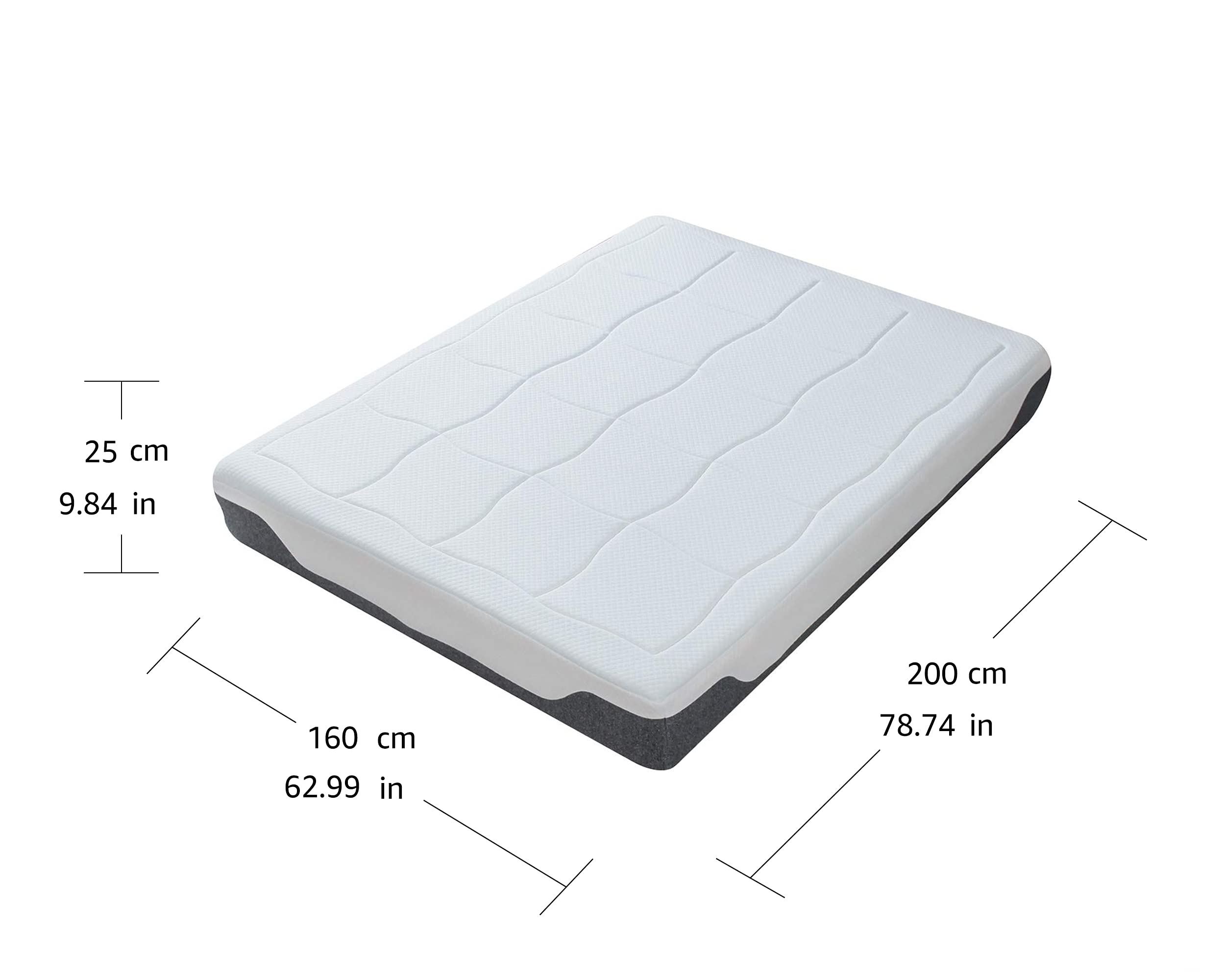 Amazon Basics Materasso memory foam 160x200 molle insacchettate medio